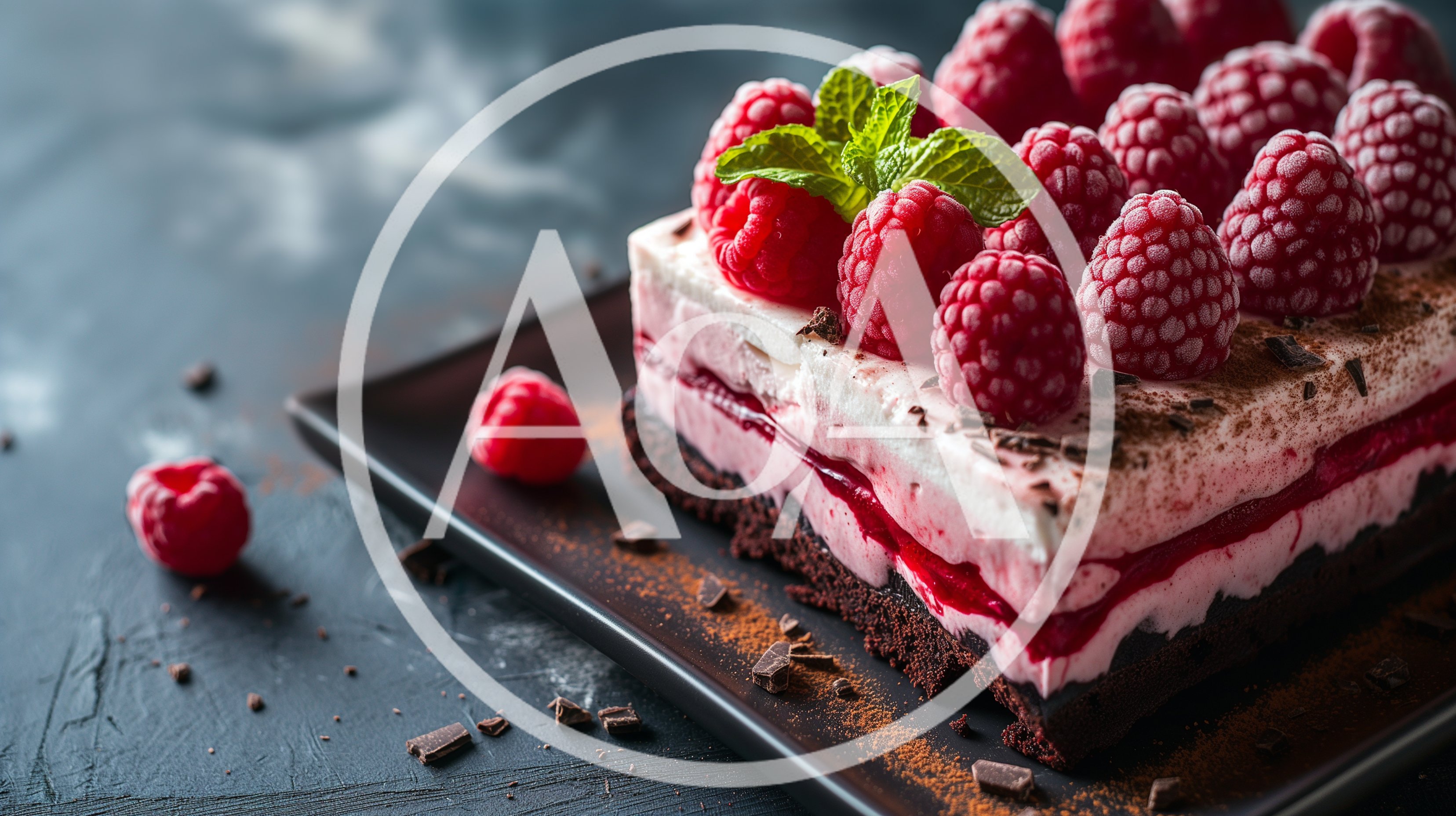 Gourmet Raspberry Chocolate Layer Cake Dessert