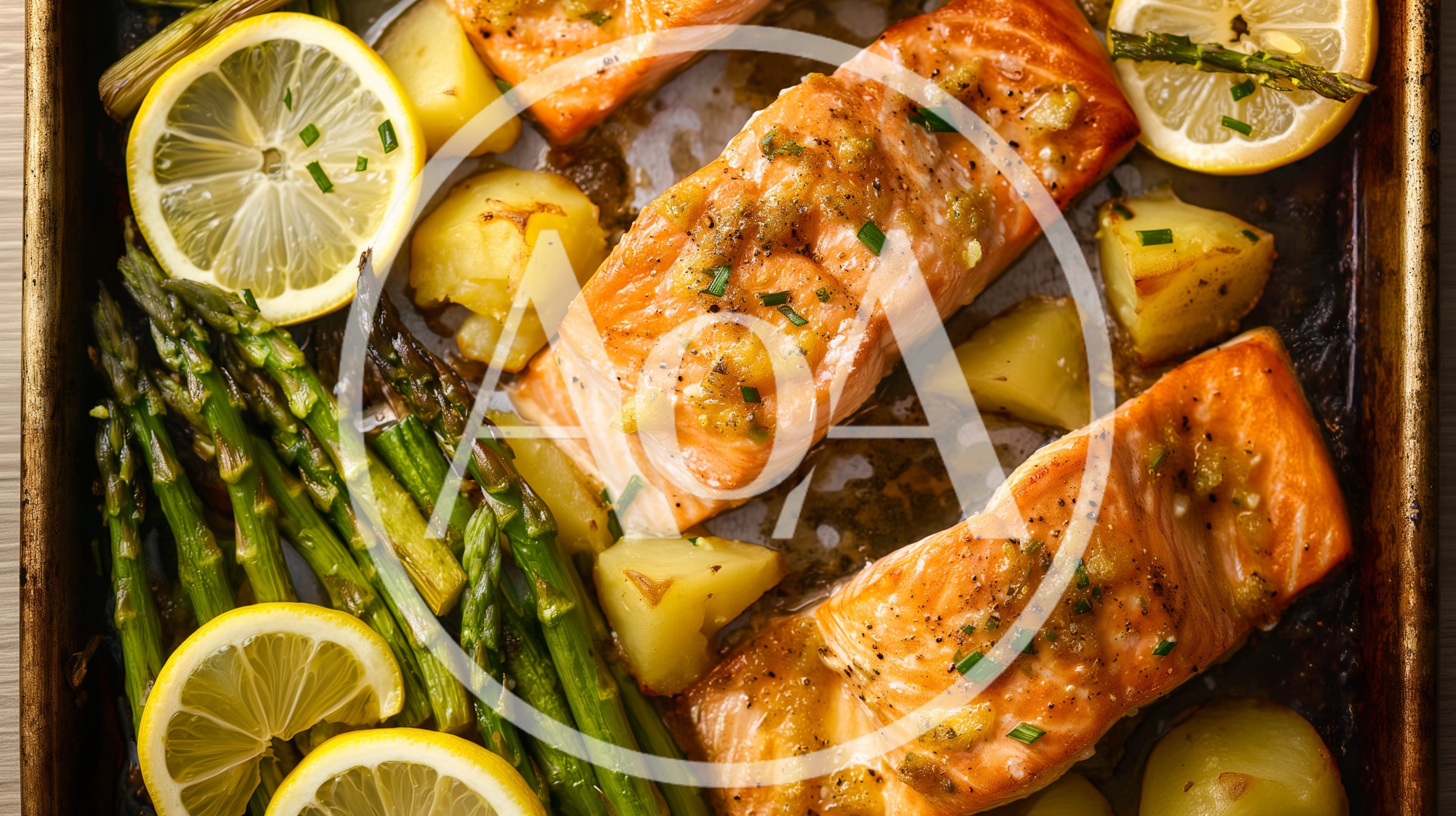 Baked Salmon Fillets With Asparagus And Roasted Potatoes