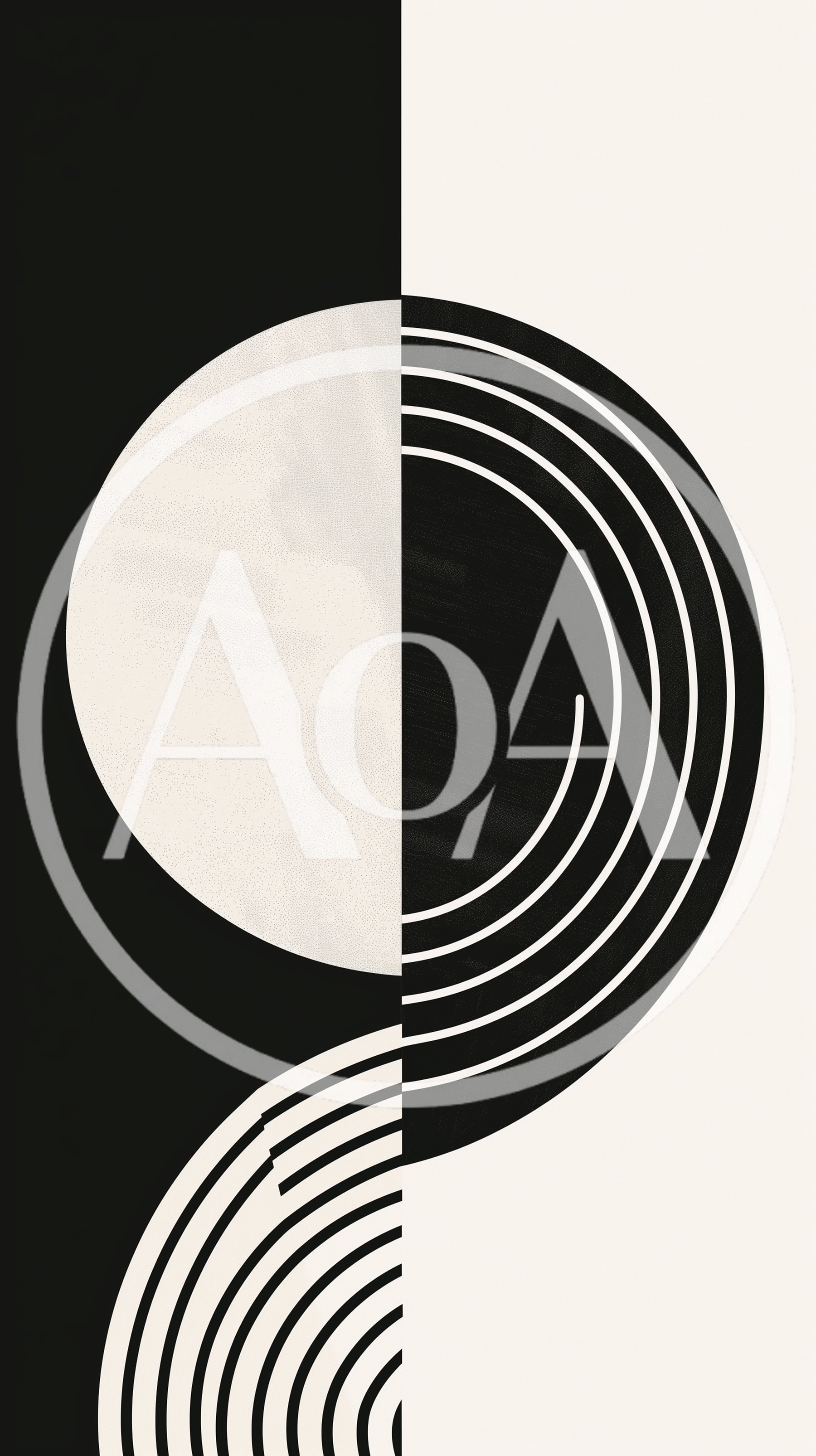 Minimalist Abstract Geometric Art With Concentric Circles