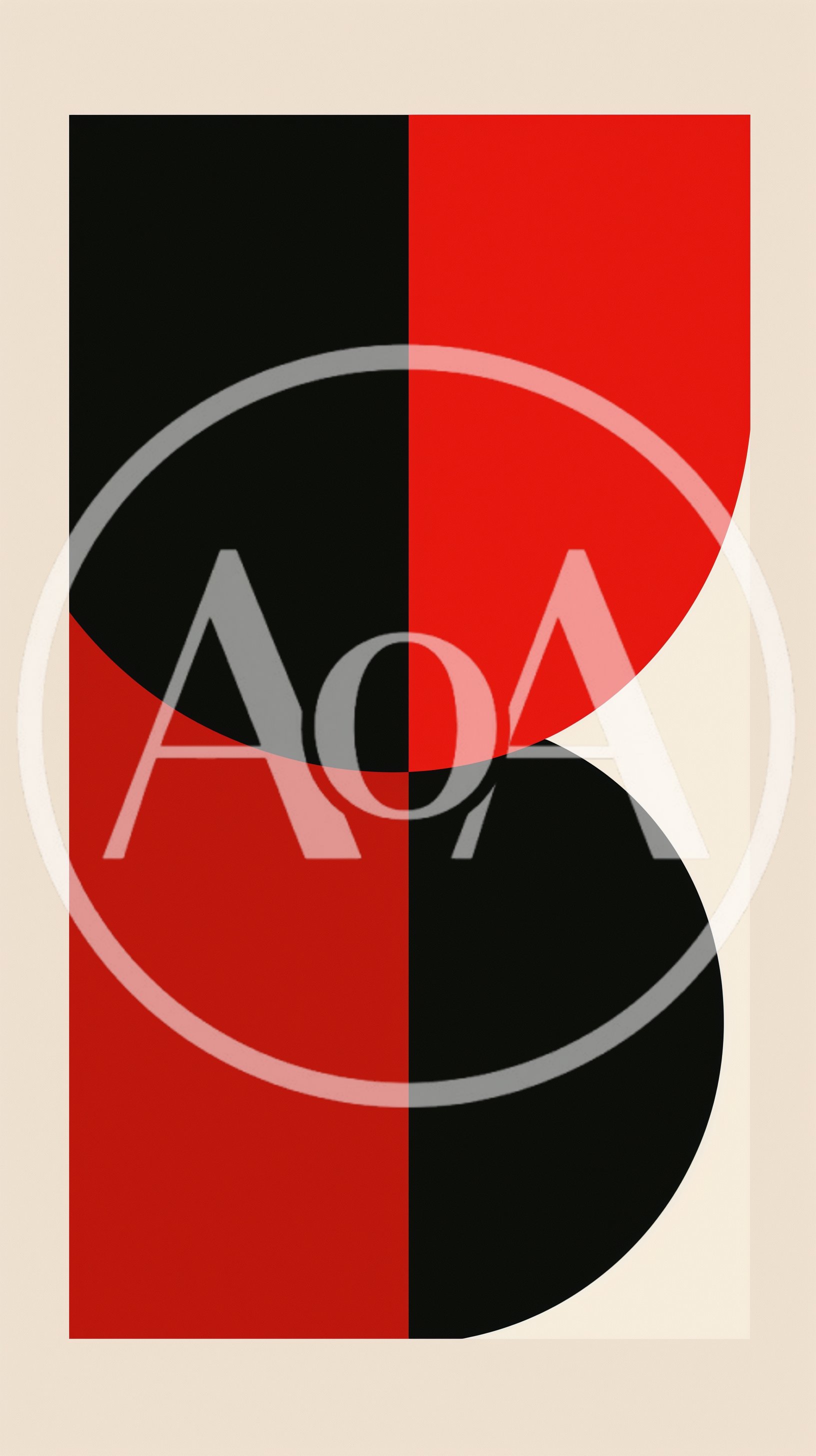 Minimalist Geometric Abstract Art With Red And Black Shapes