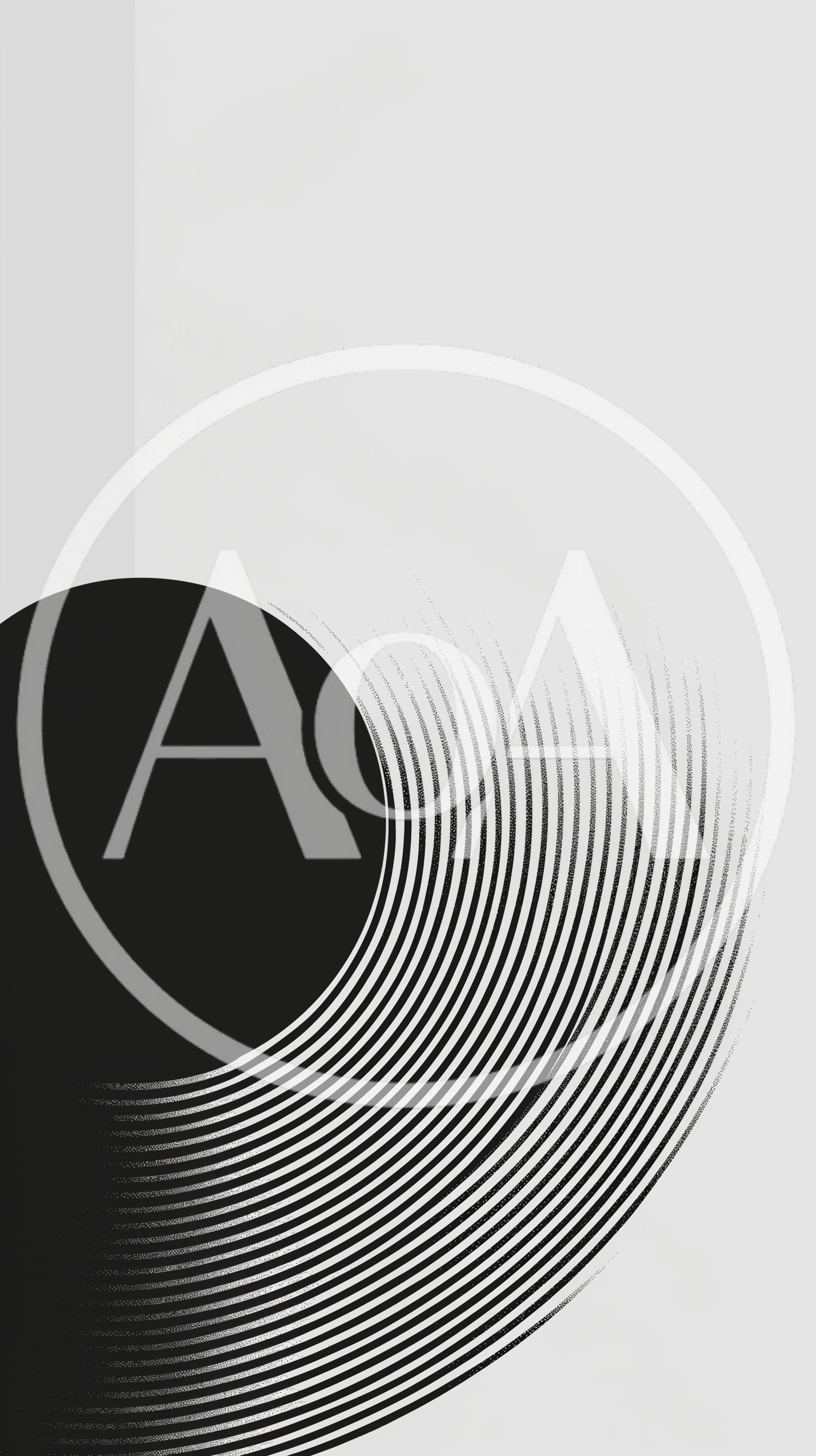 Abstract Minimalist Graphic With Concentric Circular Lines
