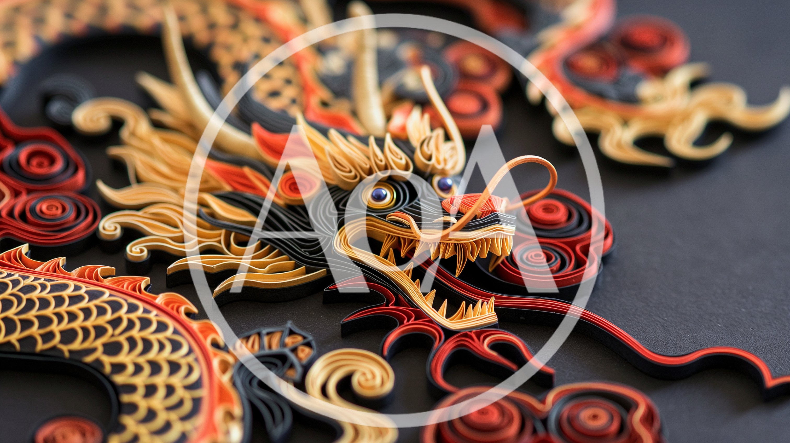 Intricate Paper Quilling Art Of A Chinese Dragon