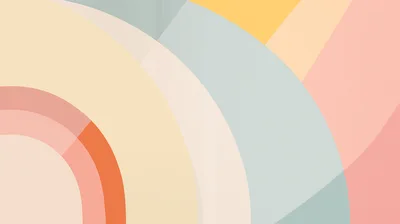 Abstract Geometric Background With Soft Pastel Arcs