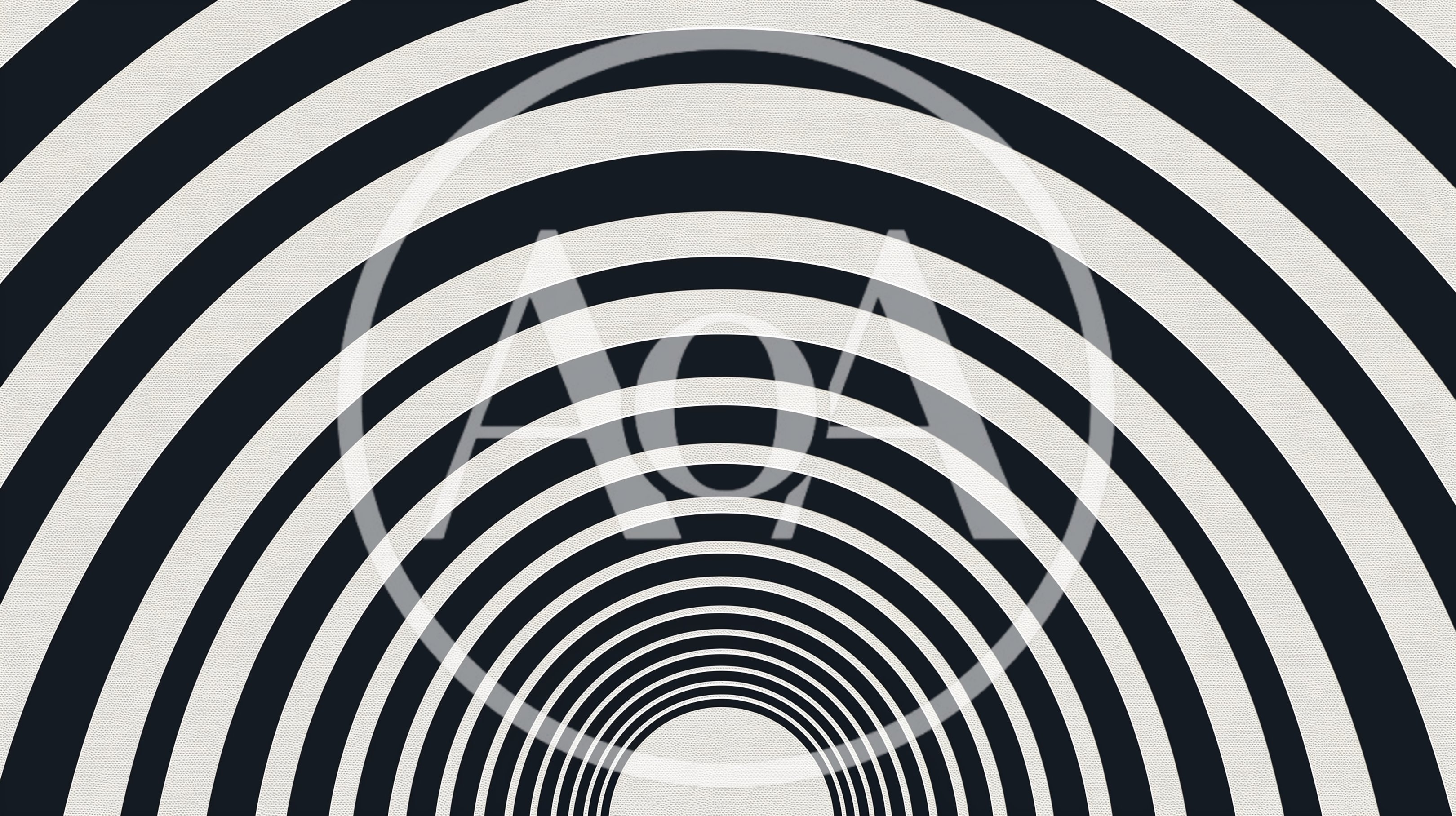 Abstract Concentric Black And White Circular Tunnel Pattern