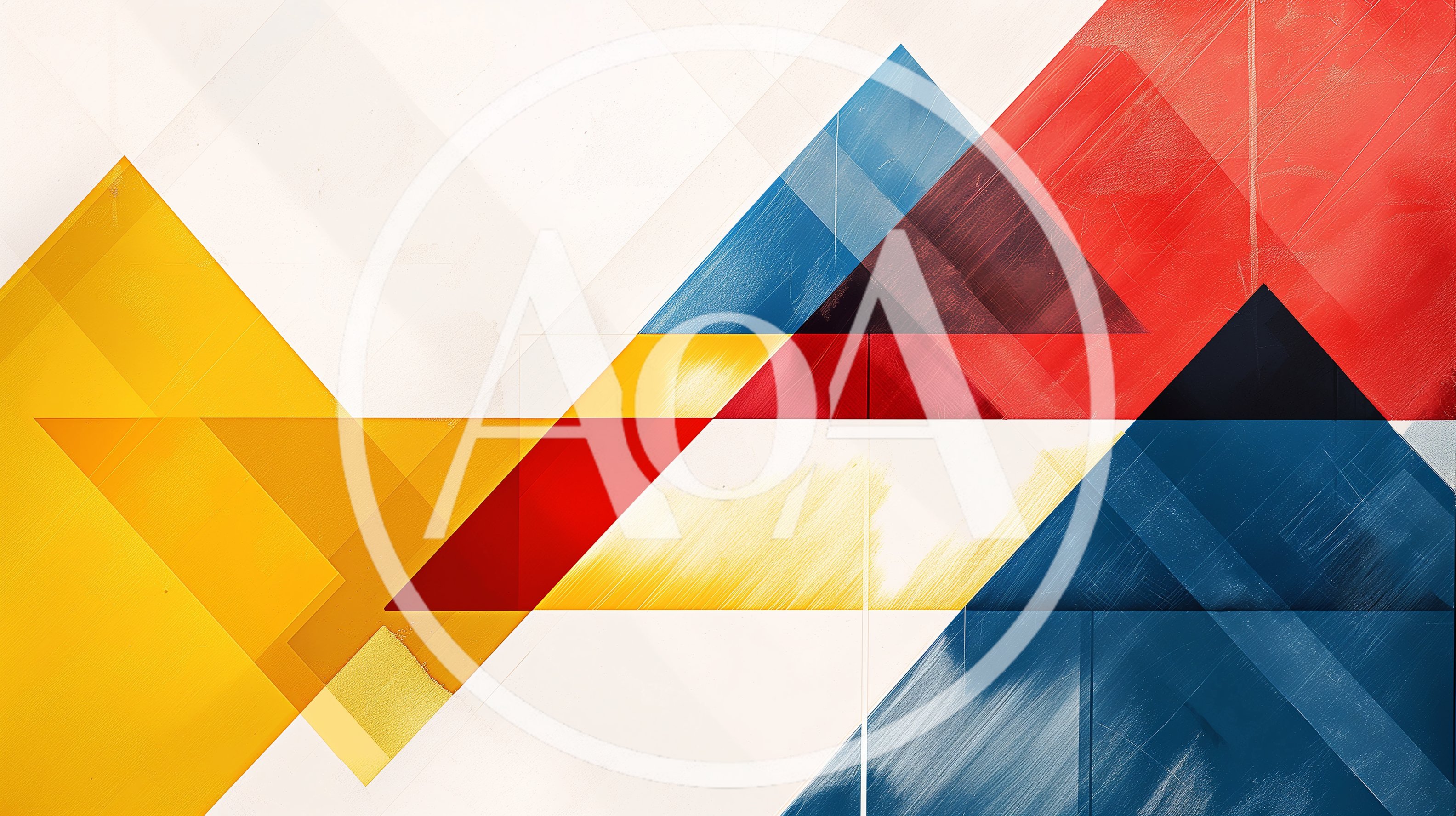 Abstract Geometric Composition With Overlapping Triangles