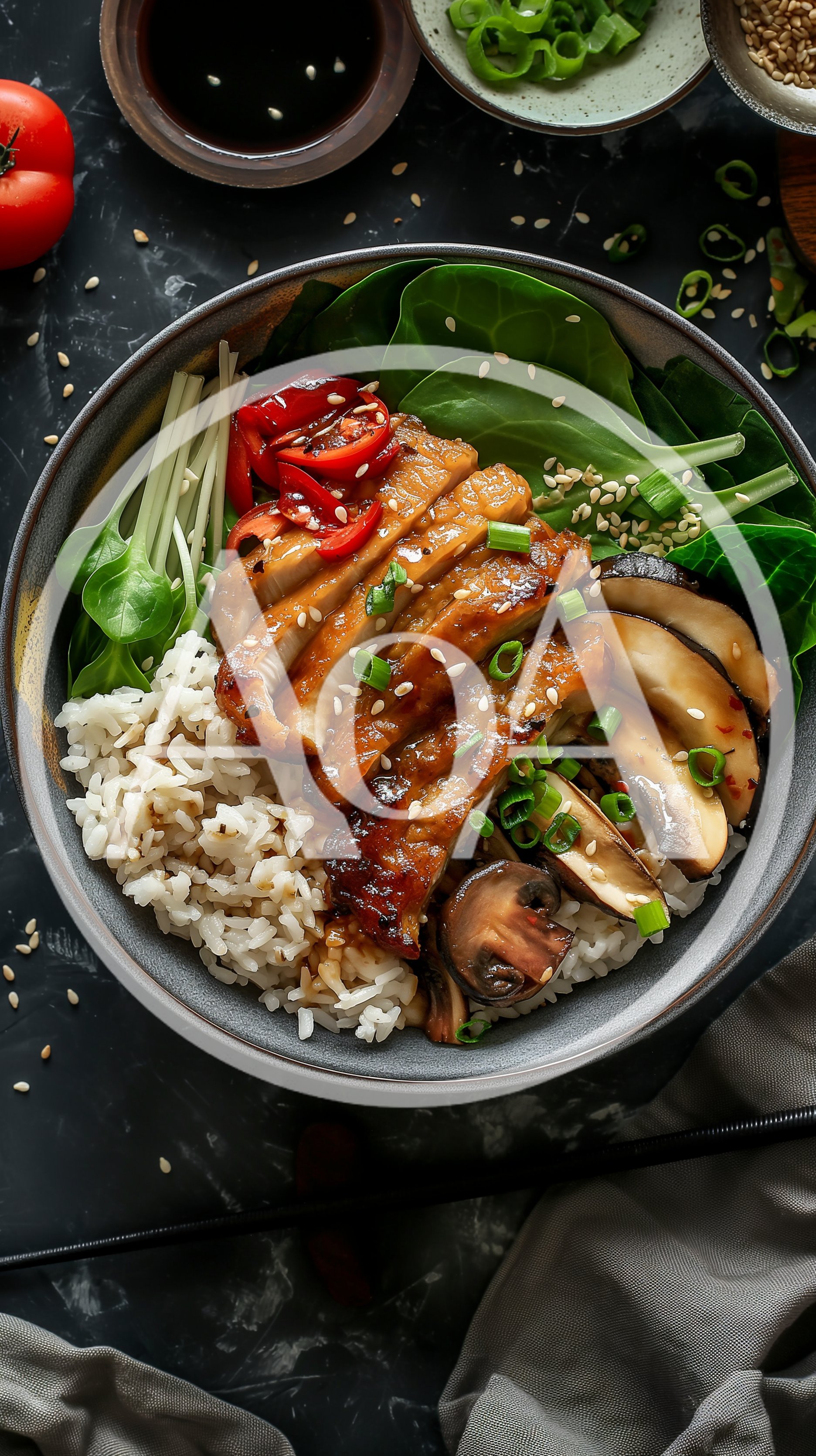 Teriyaki Chicken Rice Bowl With Vegetables