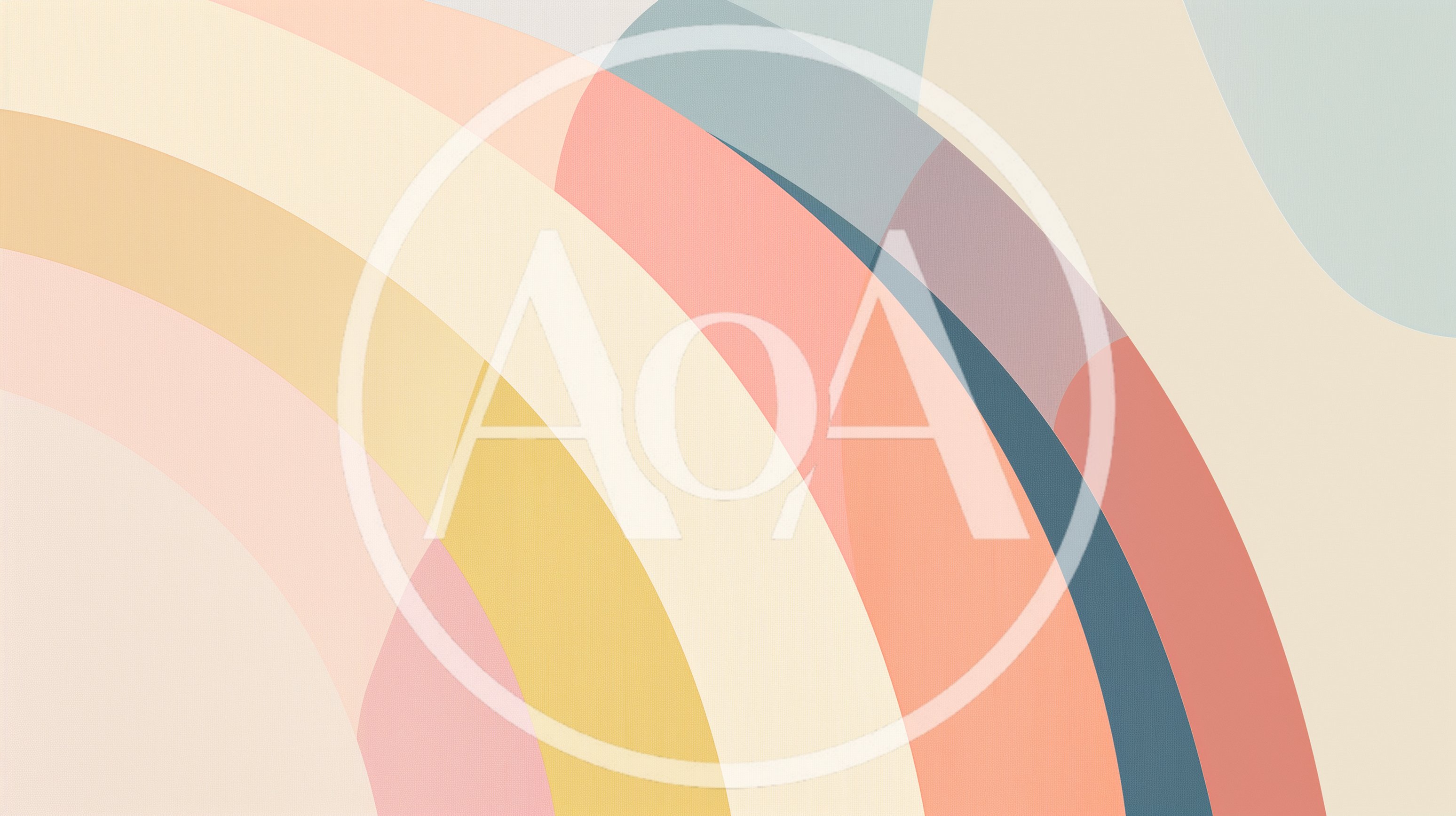 Abstract Minimalist Background With Curved Pastel Color Shapes