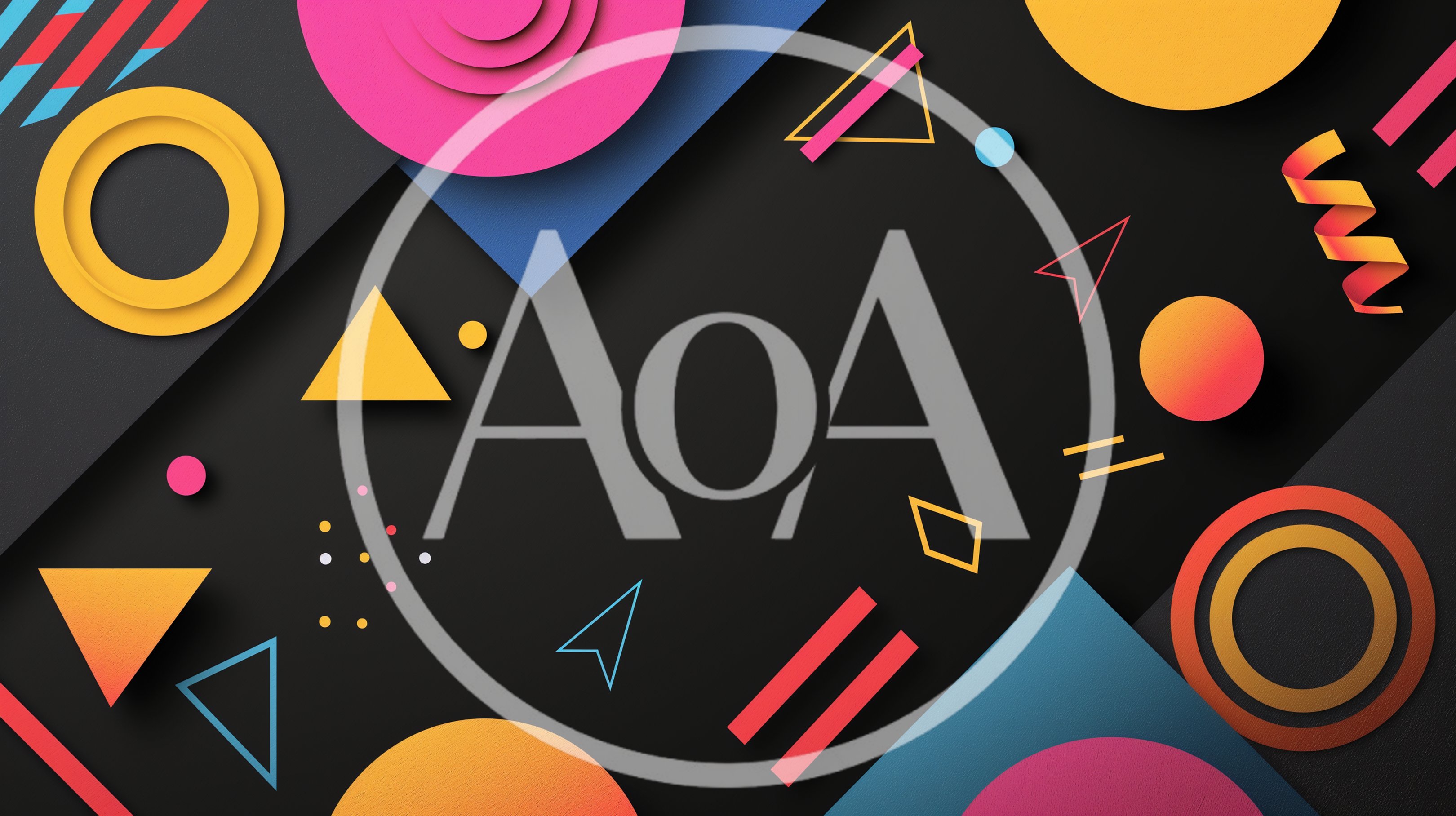 Abstract Memphis Style Geometric Background Design