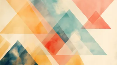 Abstract Geometric Background With Overlapping Triangles