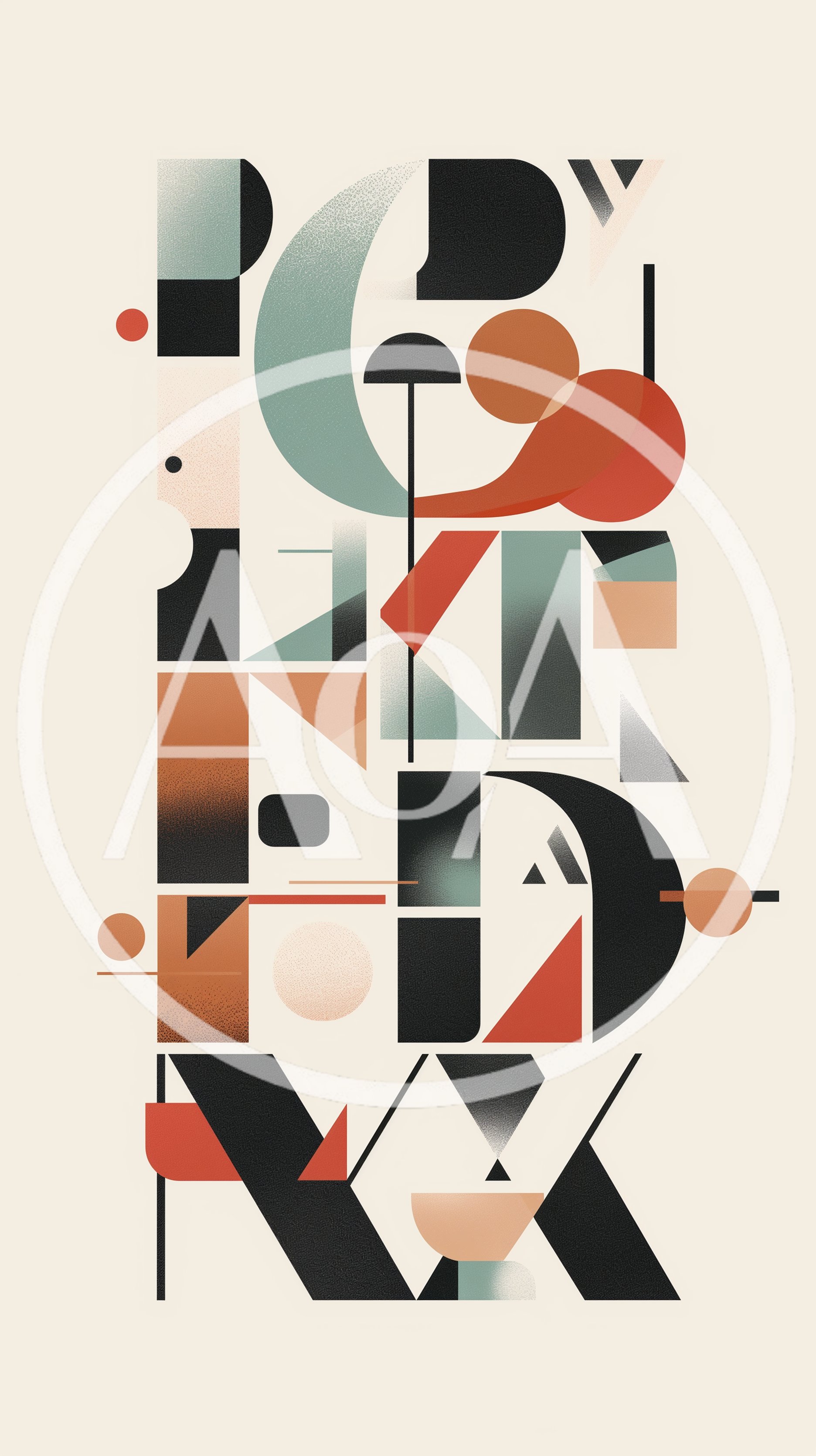 Abstract Geometric Typography Poster Design