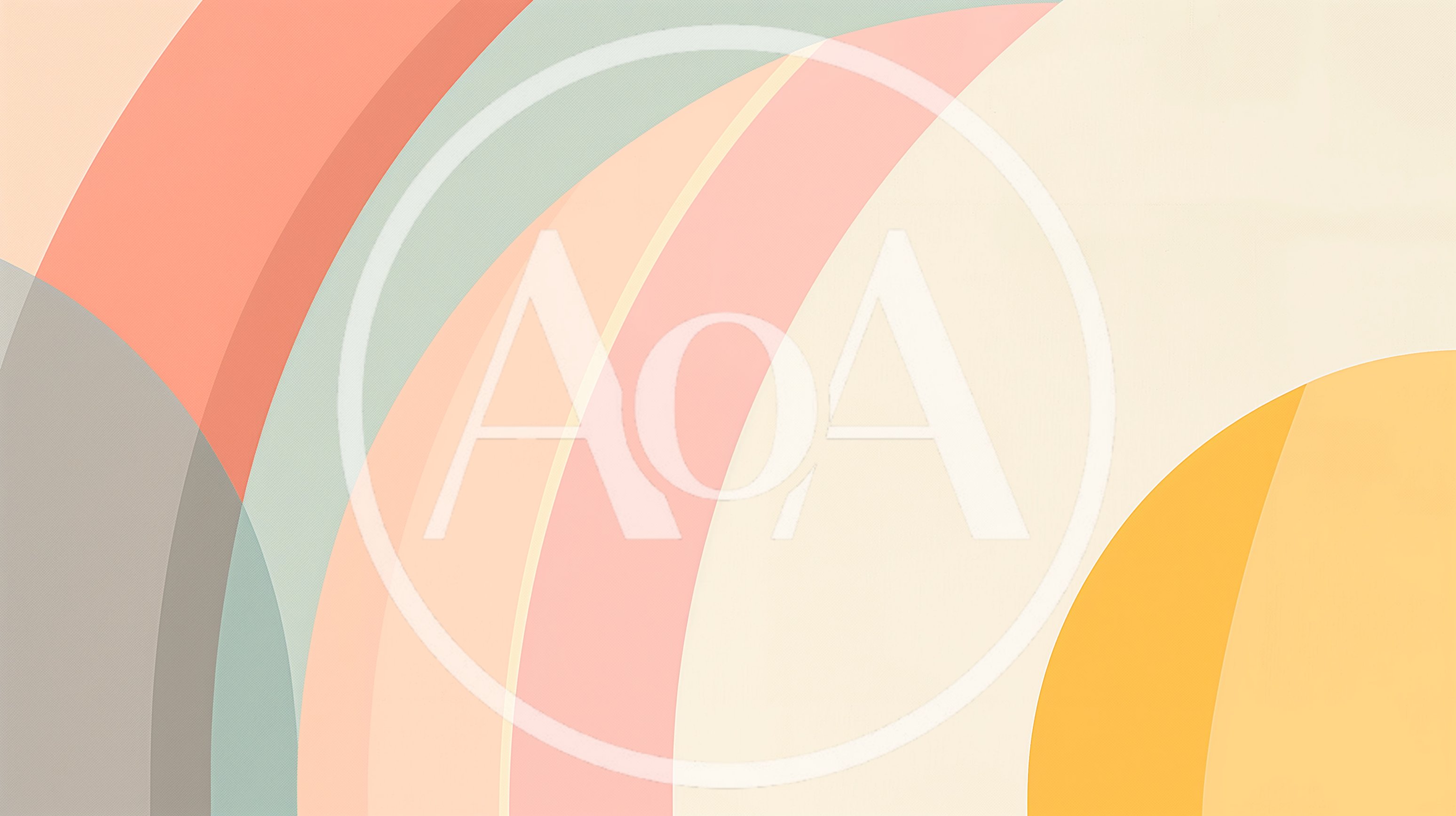 Abstract Minimalist Background With Curved Pastel Color Shapes