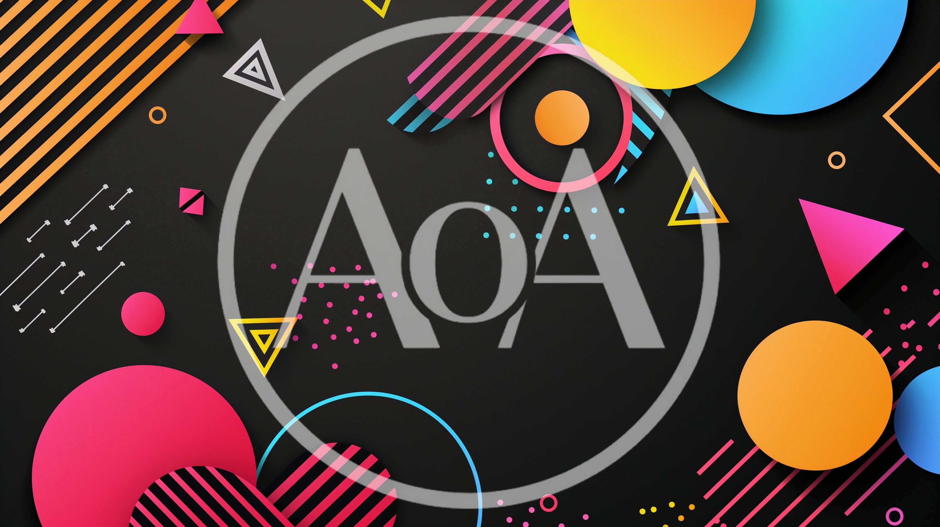 Abstract Memphis Style Geometric Background Design