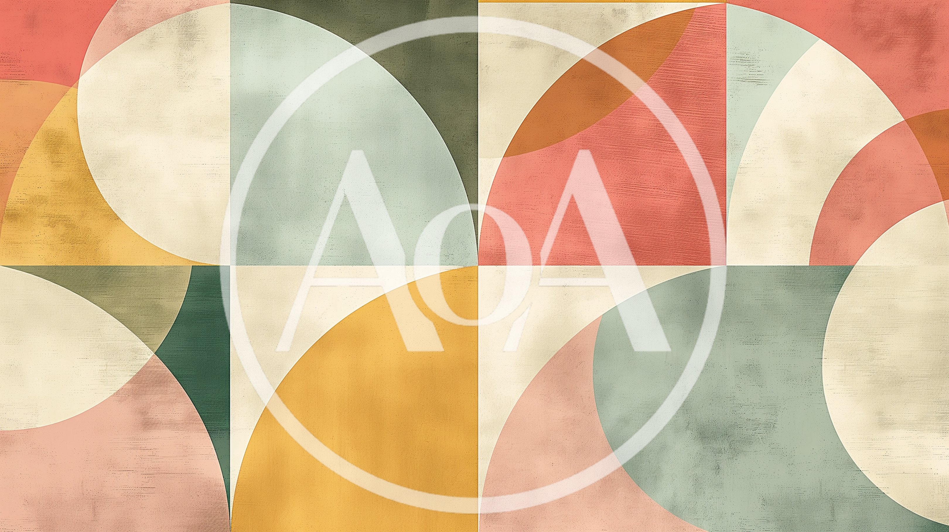 Abstract Geometric Pattern With Soft Pastel Shapes