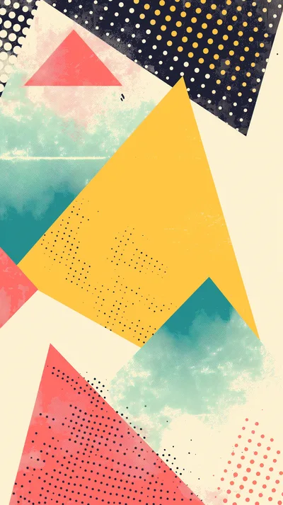 Abstract Geometric Memphis Style Background Design