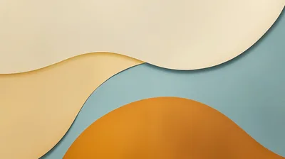 Abstract Paper Cutout Background With Wavy Layers