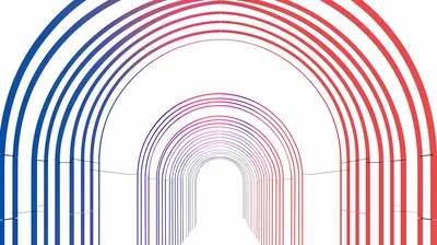 Abstract Tunnel Of Concentric Arched Lines