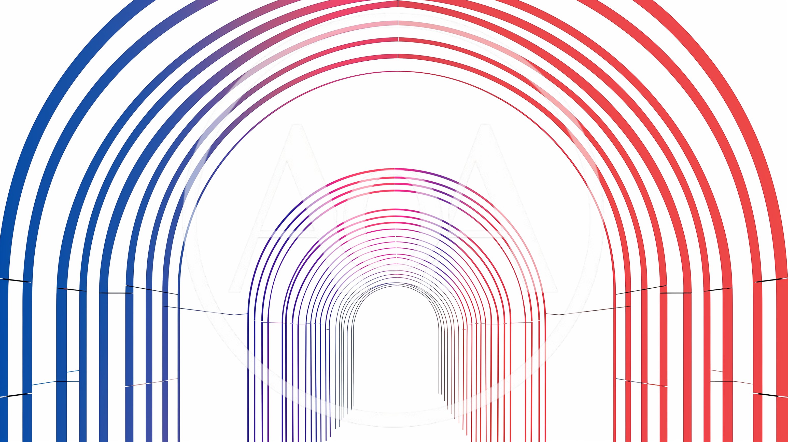 Abstract Tunnel Of Concentric Arched Lines