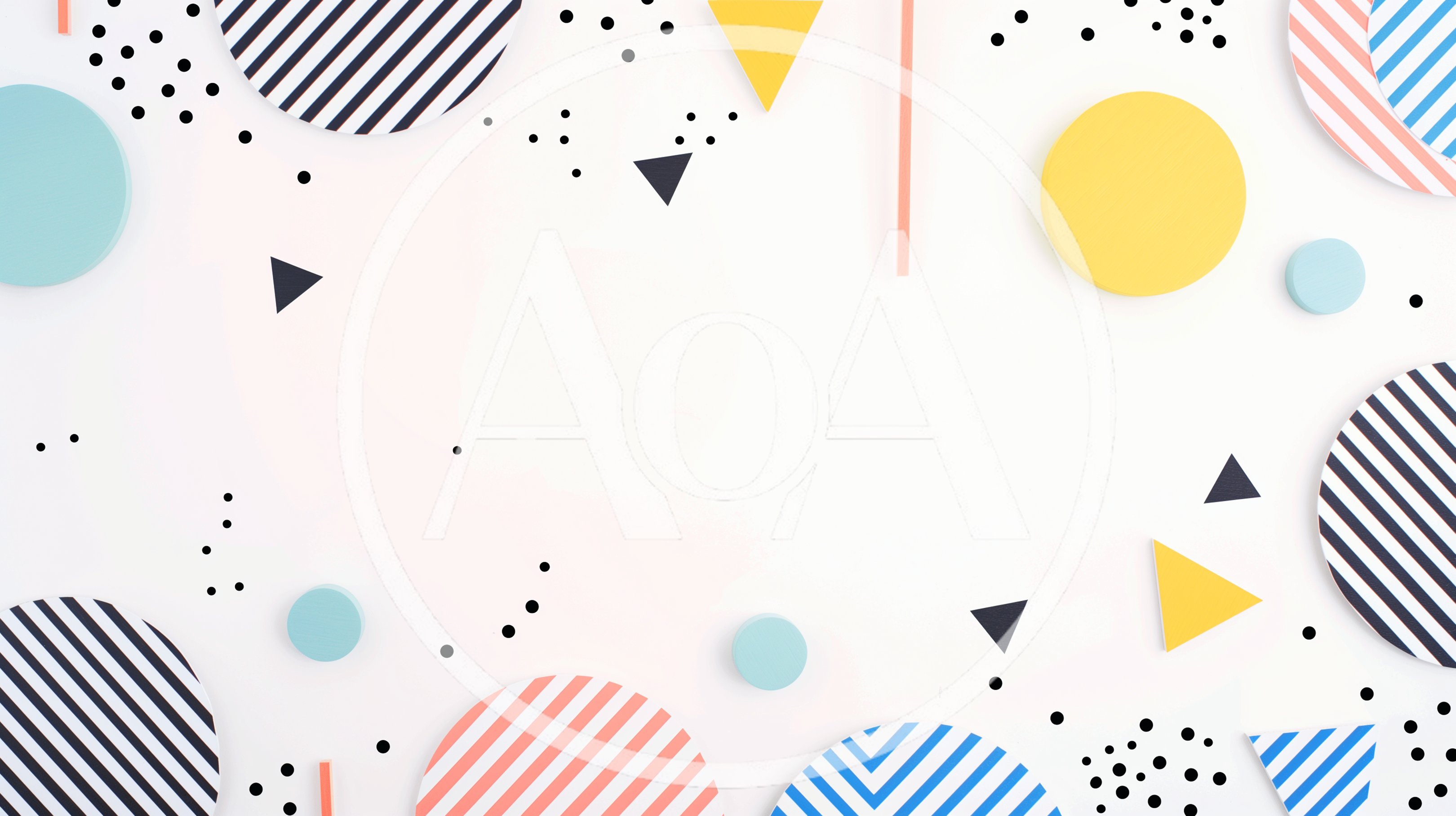 Memphis Style Geometric Shapes Background