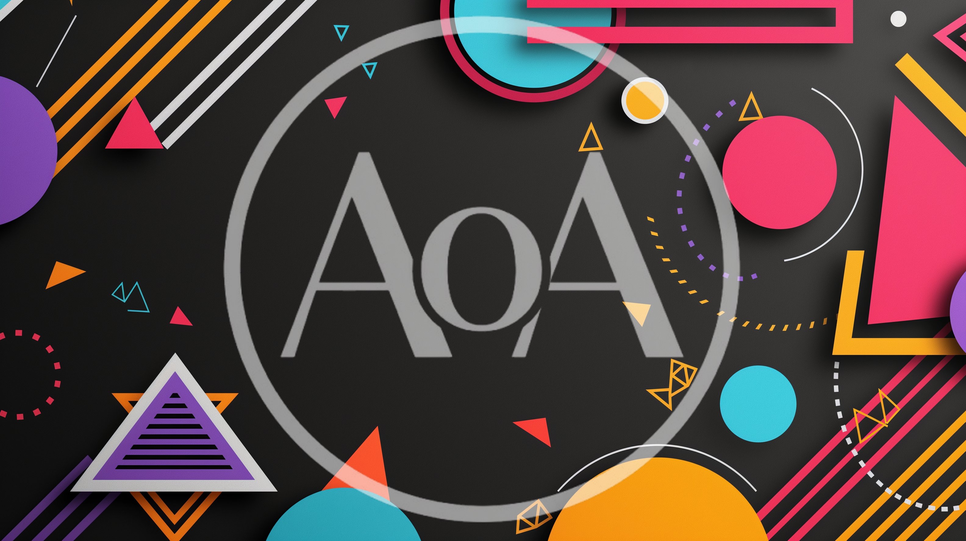 Abstract Memphis Style Geometric Background Design