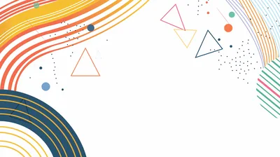Abstract Geometric Background With Colorful Lines And Shapes