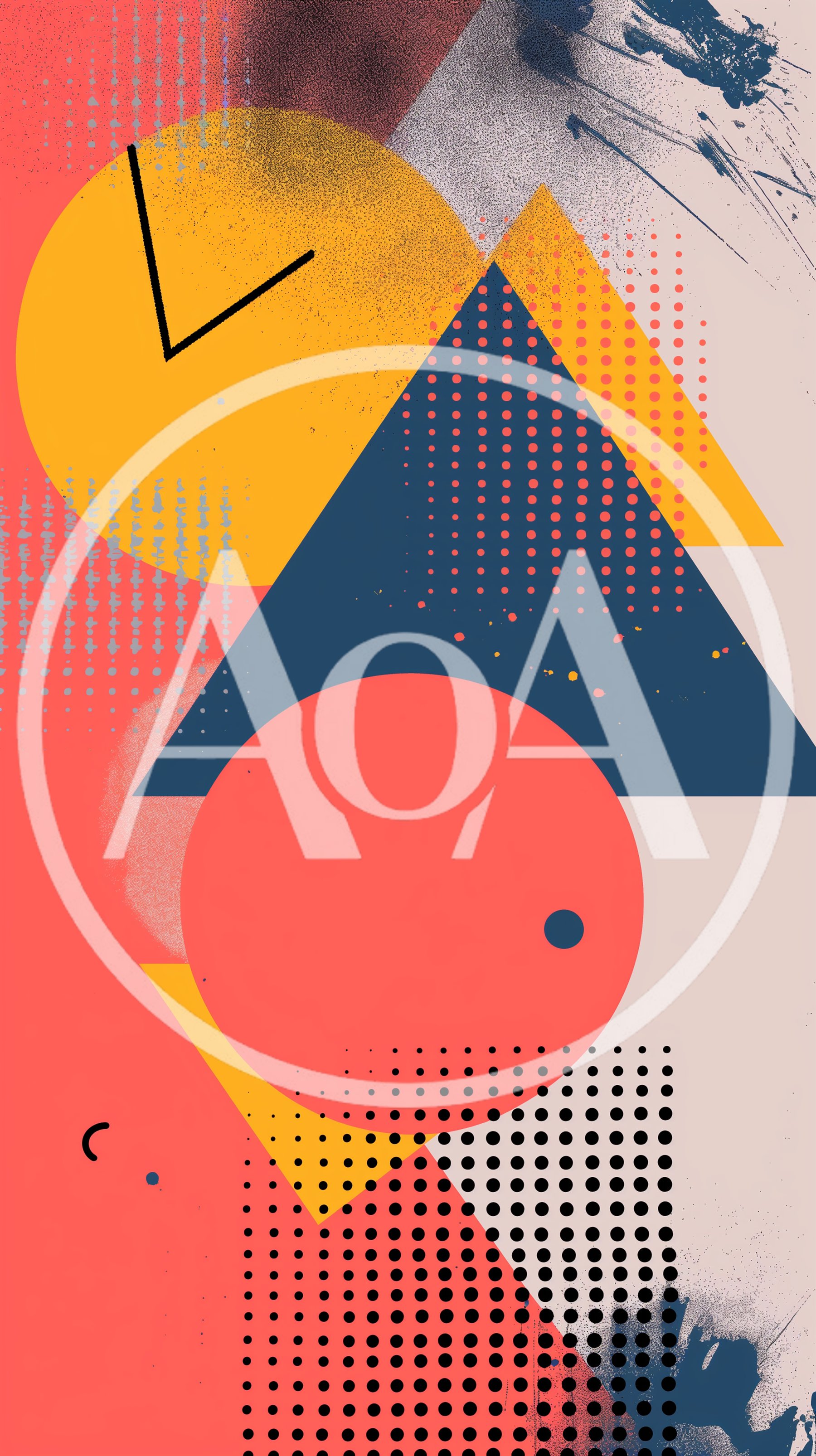 Abstract Geometric Memphis Style Graphic Design Background