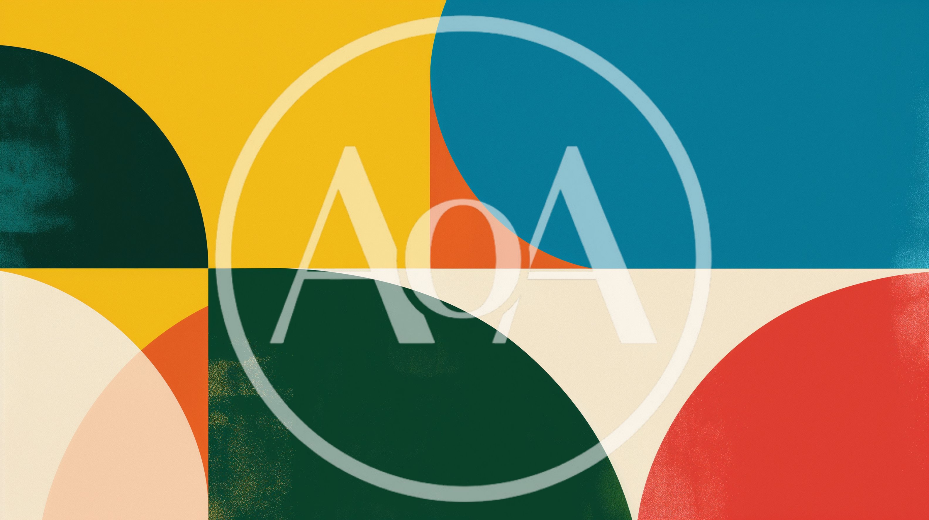Abstract Geometric Composition With Bold Shapes And Colors