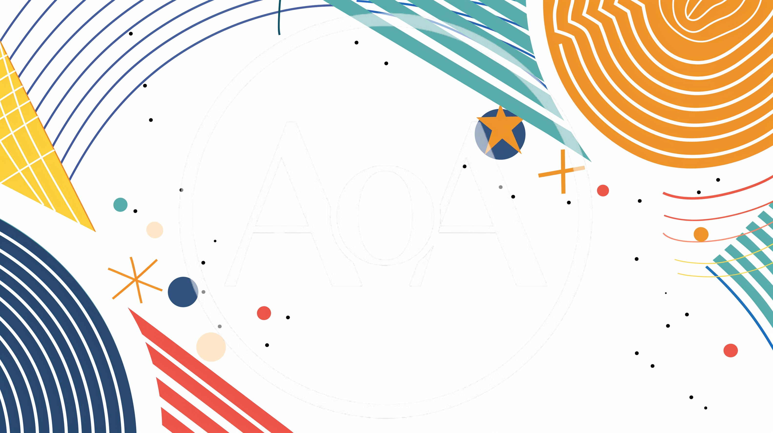 Abstract Memphis Style Geometric Background Design