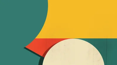 Minimalist Abstract Geometric Background With Retro Color Palette