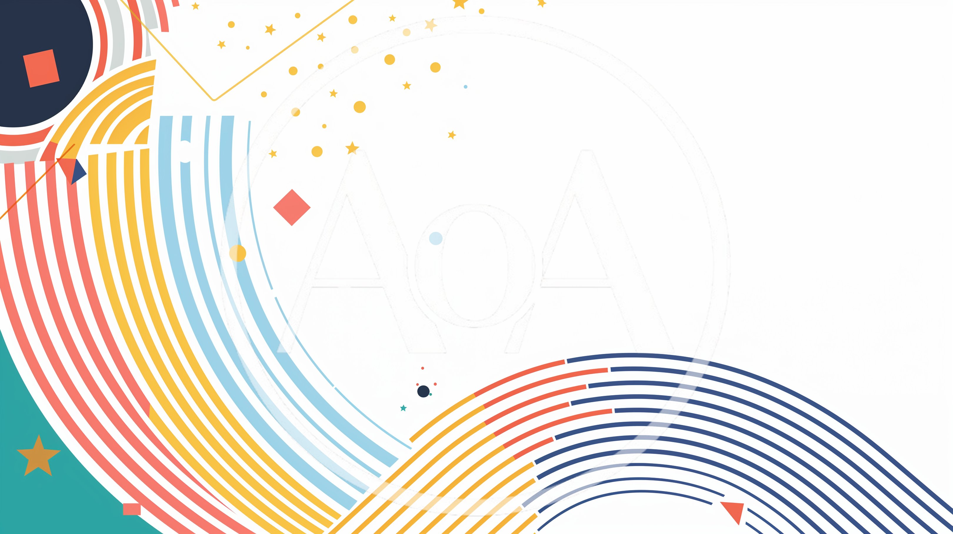 Abstract Geometric Background With Curved Lines And Shapes