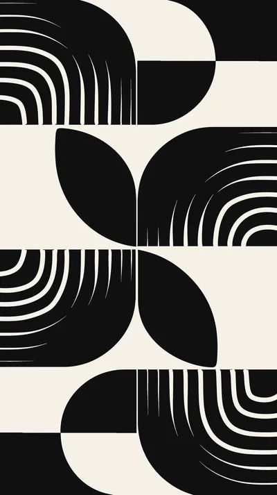 Abstract Mid Century Modern Geometric Pattern