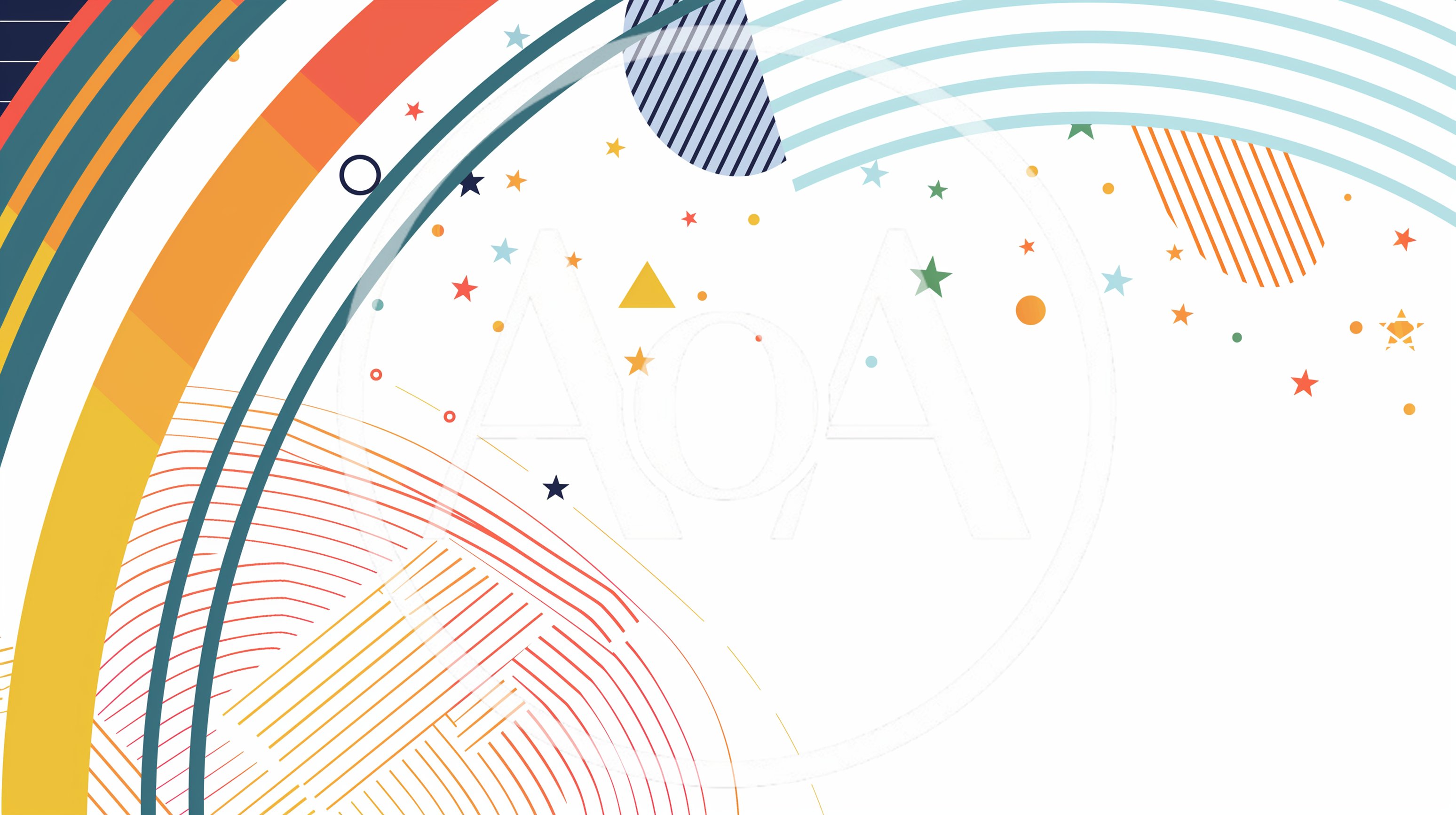 Abstract Geometric Background With Colorful Shapes And Lines