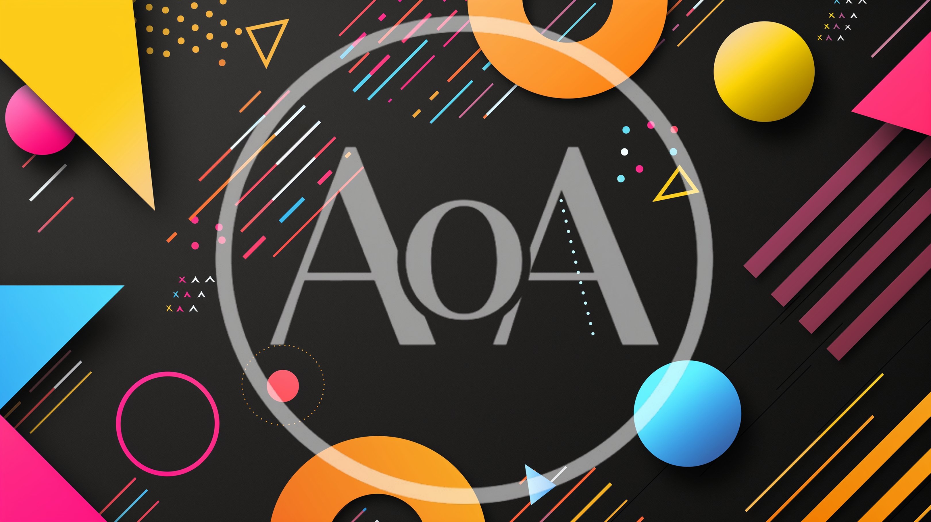 Abstract Memphis Style Geometric Background Design
