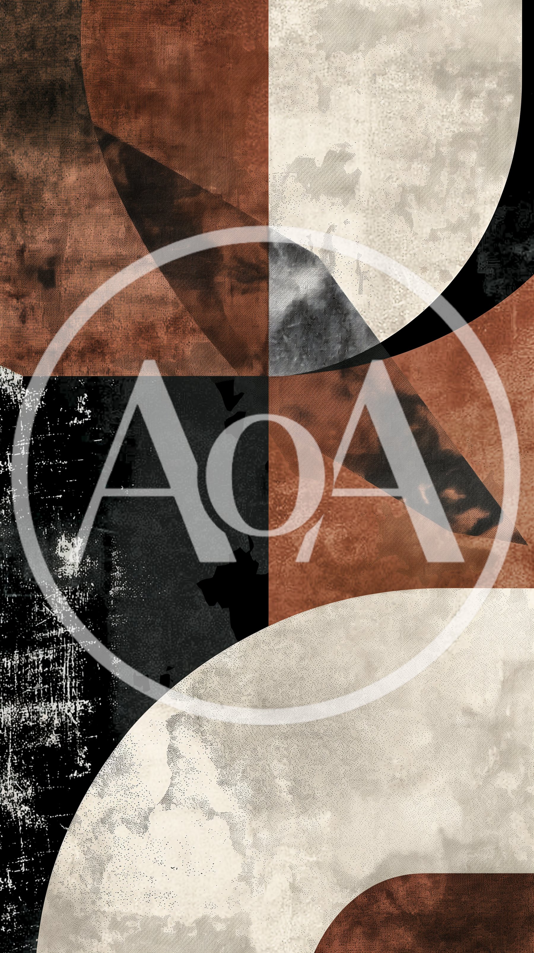 Abstract Geometric Composition With Textured Earth Tones