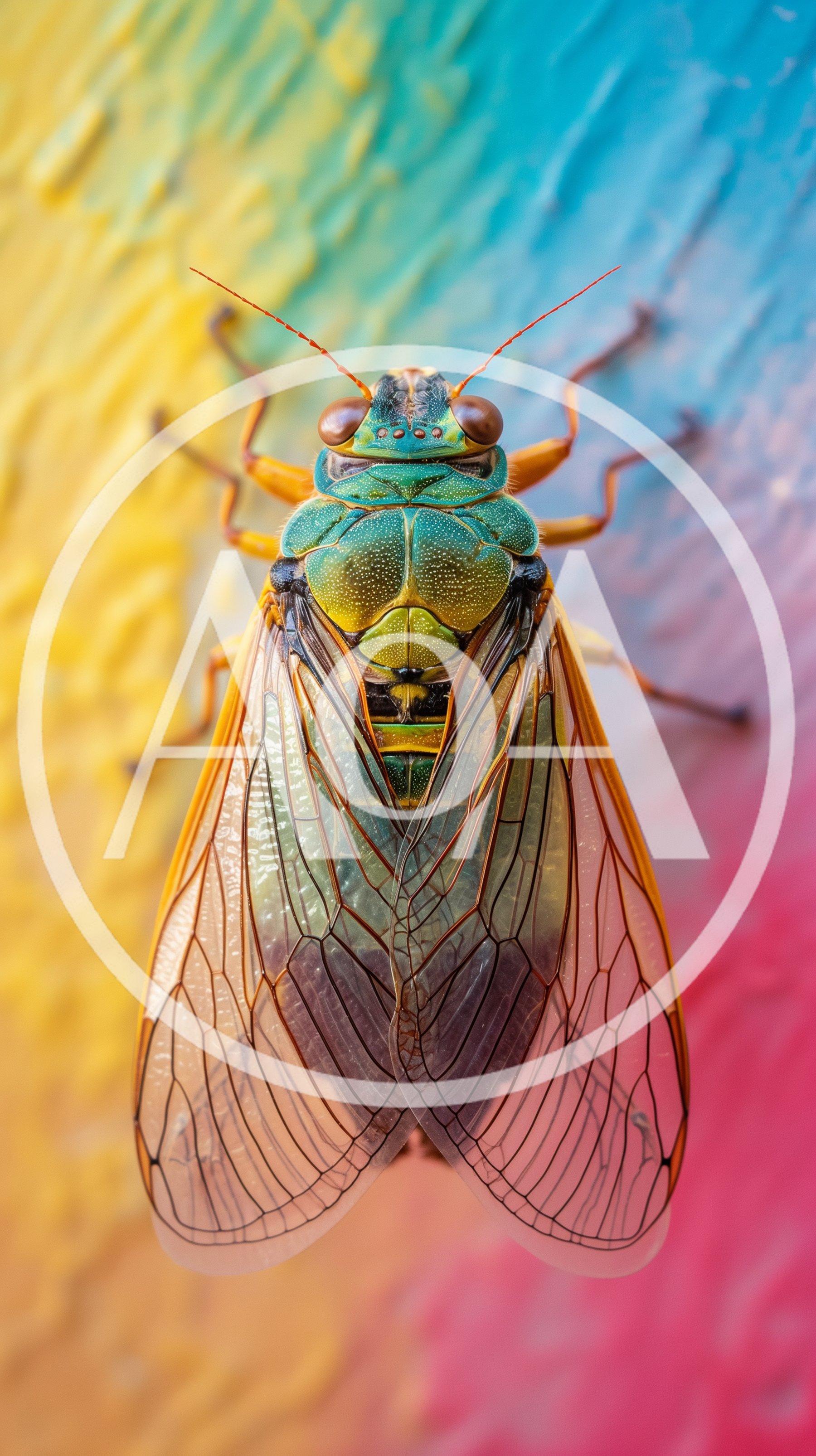 Macro Shot Of A Vibrant Green Cicada