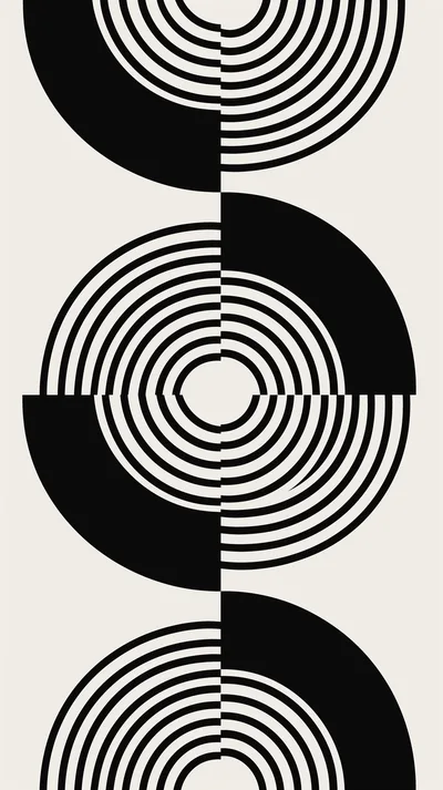 Abstract Geometric Pattern With Concentric Circles