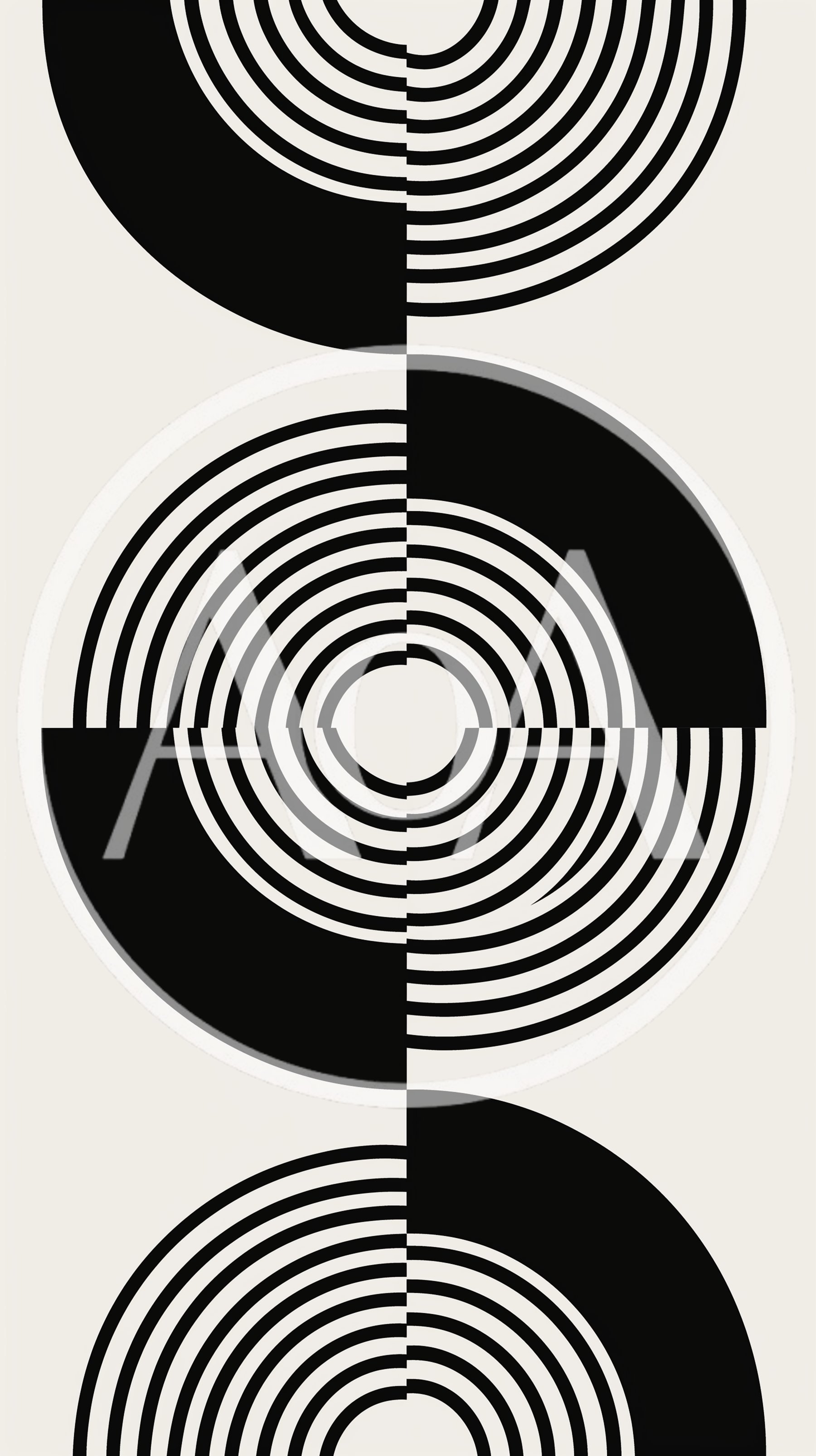 Abstract Geometric Pattern With Concentric Circles