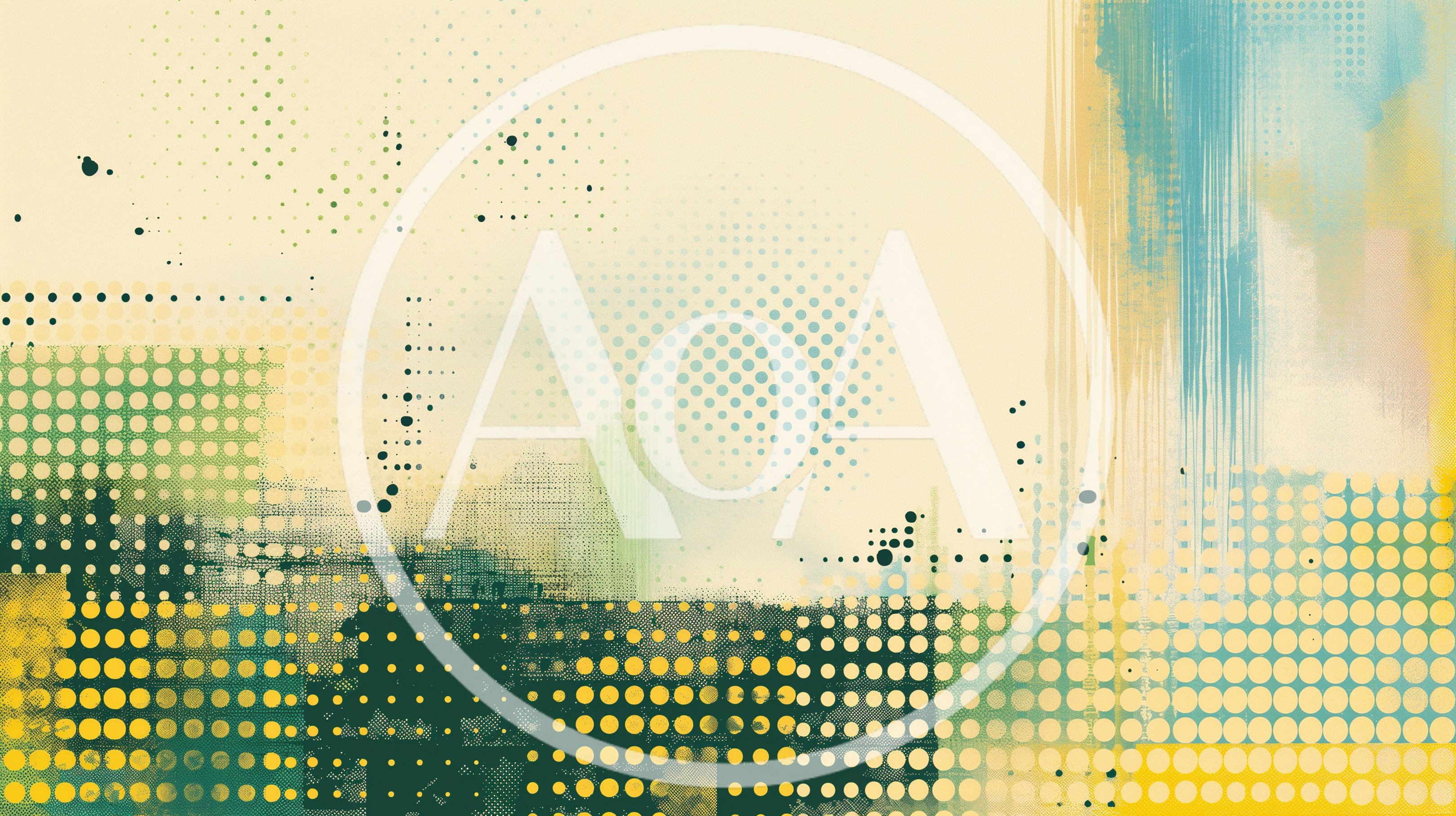 Abstract Digital Art With Halftone Dot Patterns