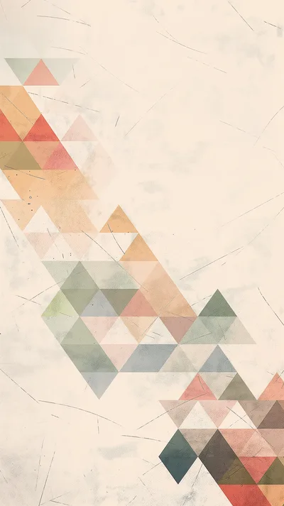 Abstract Geometric Triangle Pattern With Vintage Texture