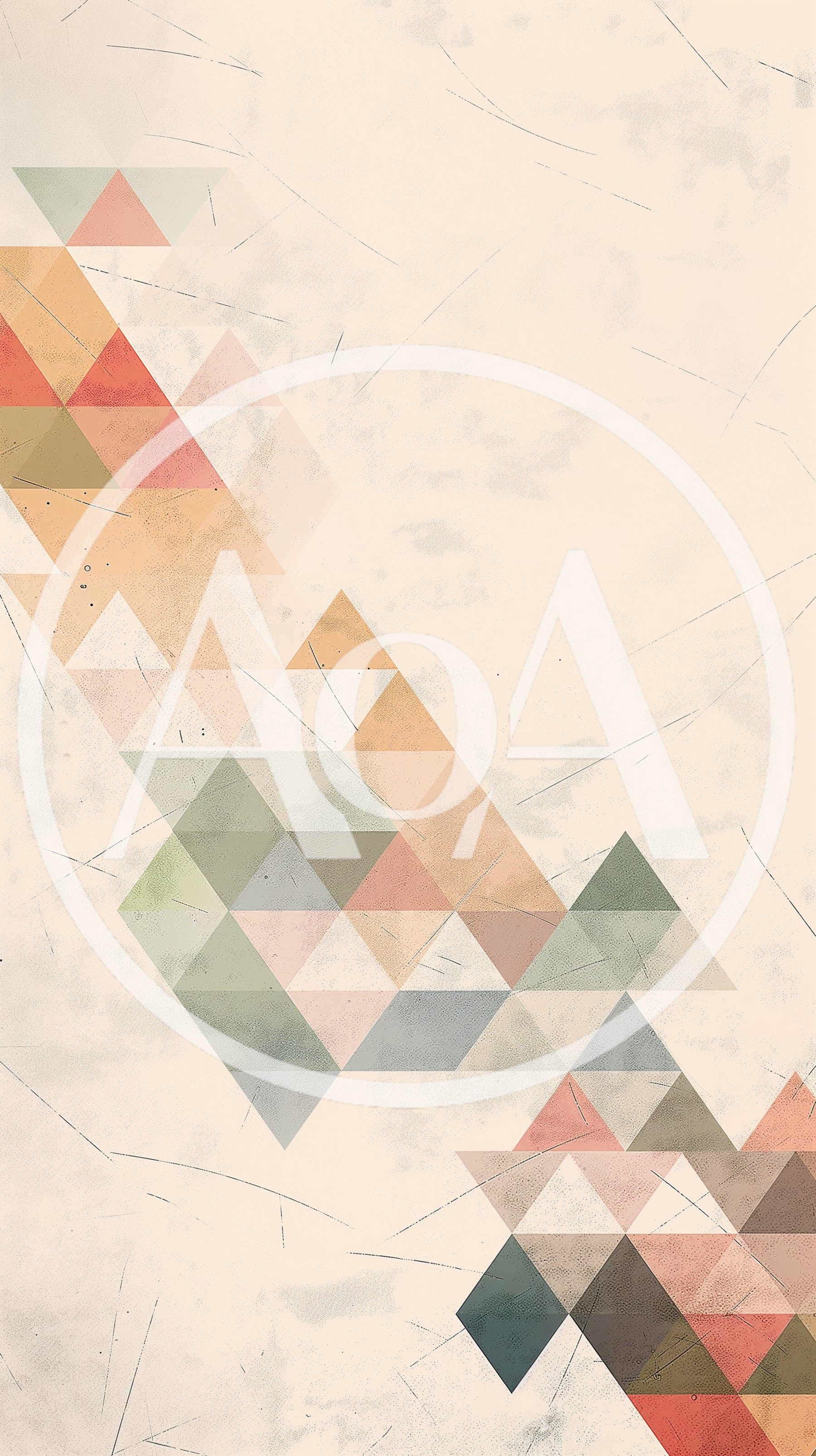 Abstract Geometric Triangle Pattern With Vintage Texture