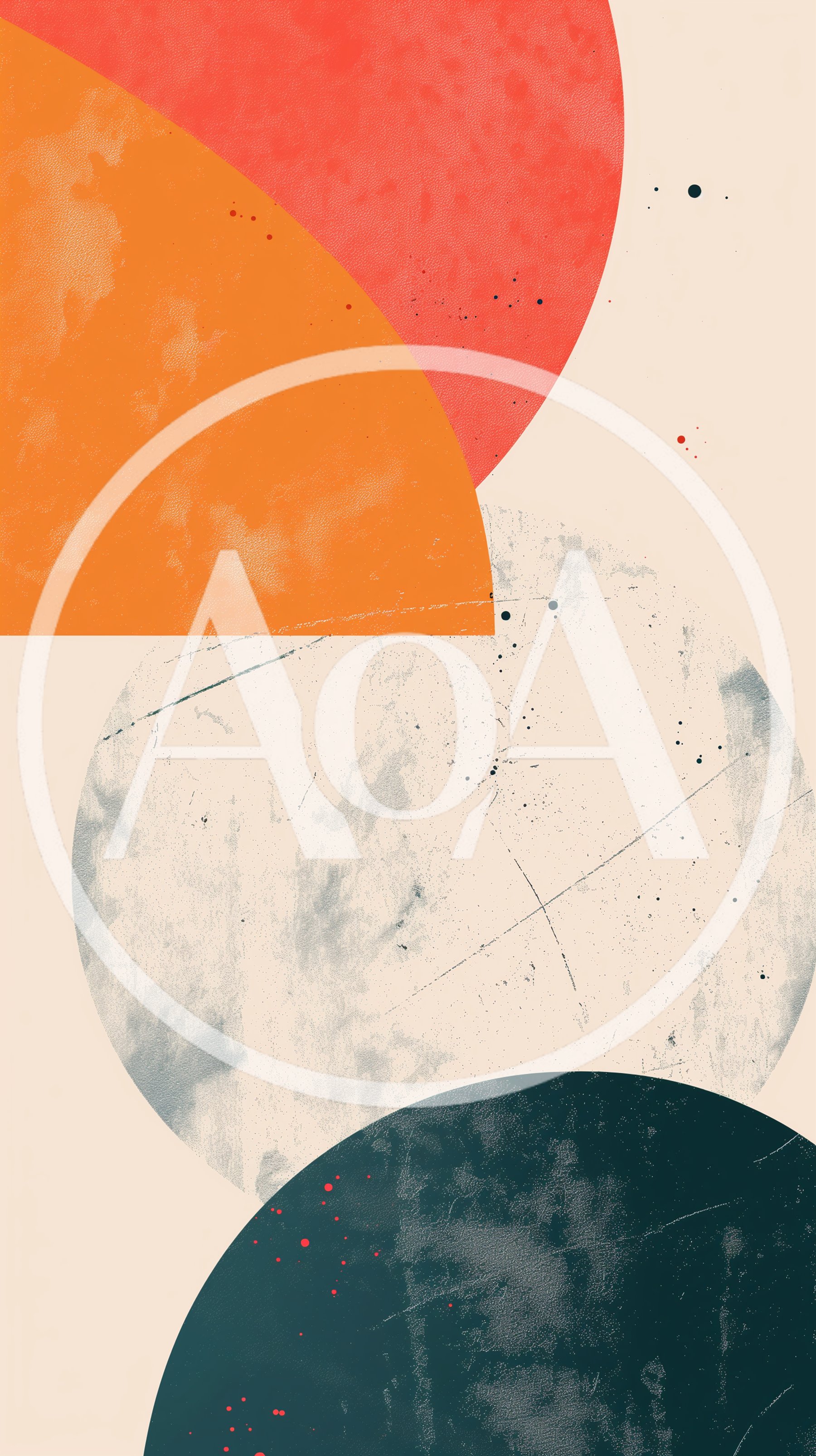 Abstract Minimalist Geometric Shapes With Textured Surface