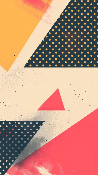 Abstract Geometric Memphis Style Graphic Design Background