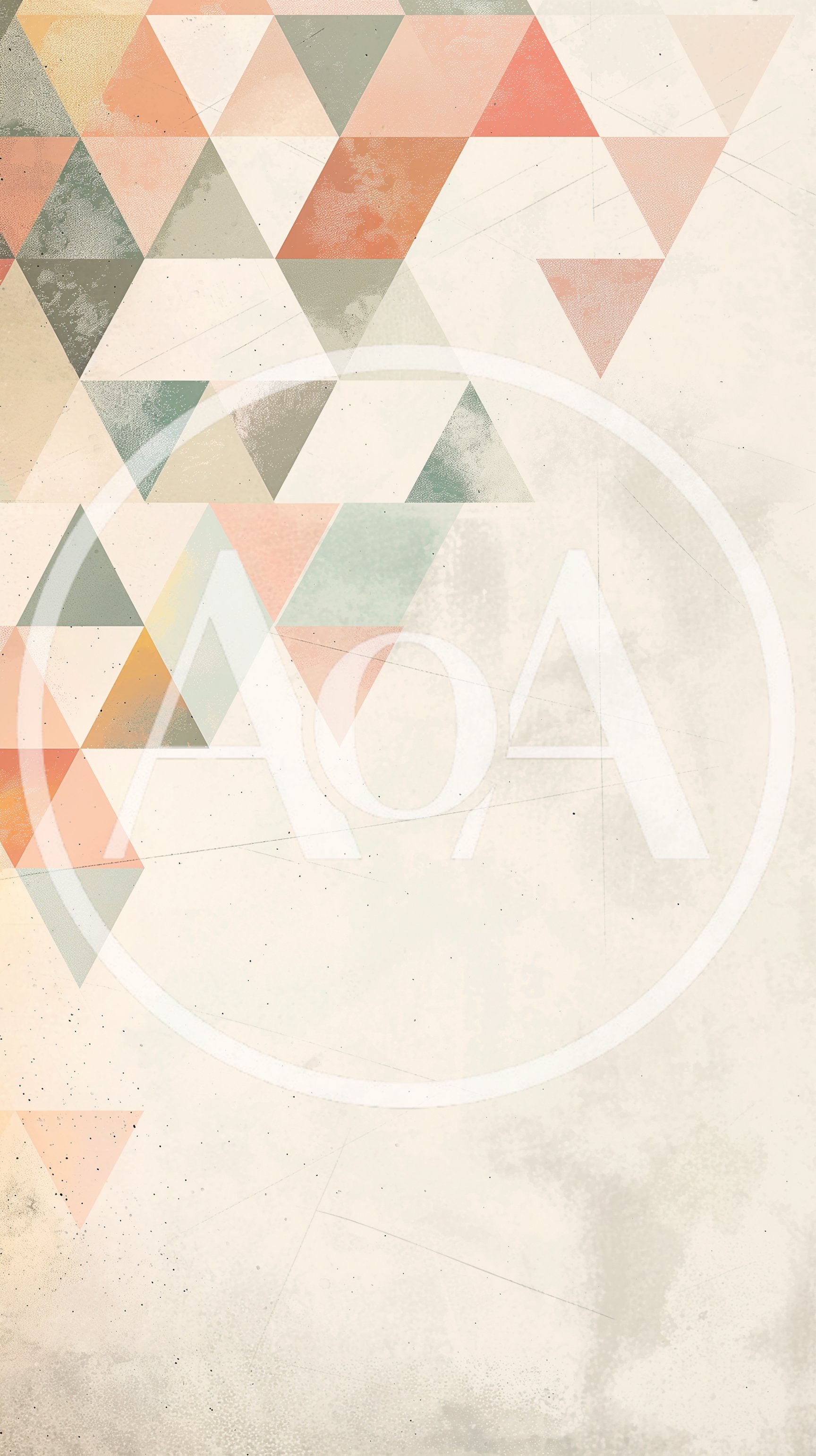 Abstract Geometric Triangle Pattern With Vintage Texture
