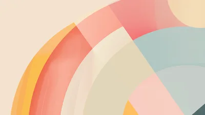 Abstract Geometric Rainbow Arcs Background