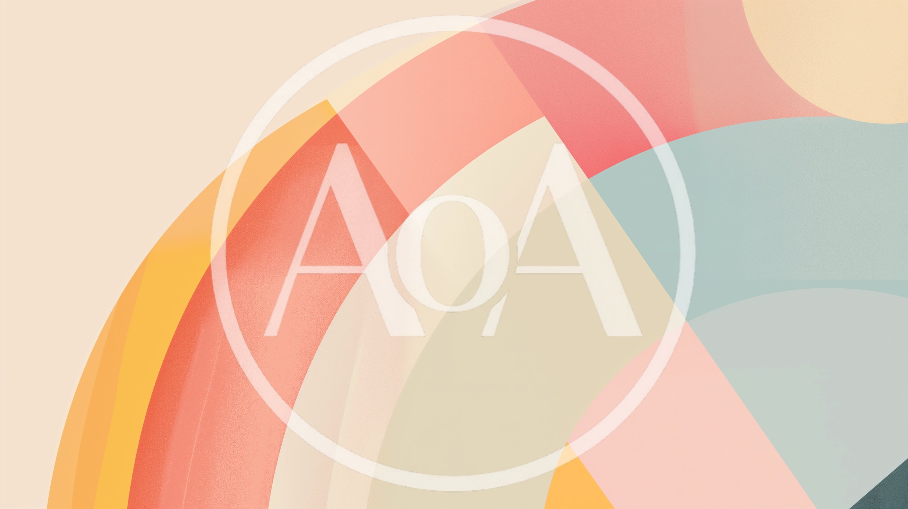 Abstract Geometric Rainbow Arcs Background