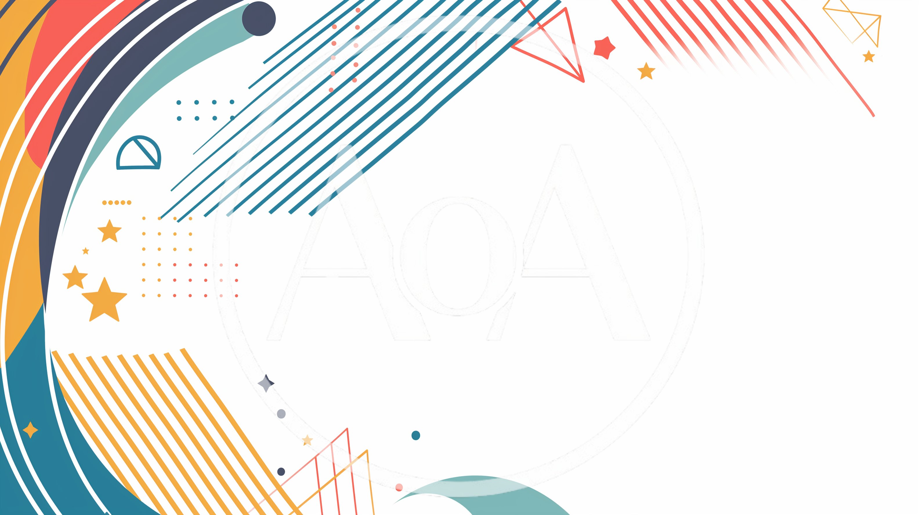Abstract Geometric Memphis Style Background Design