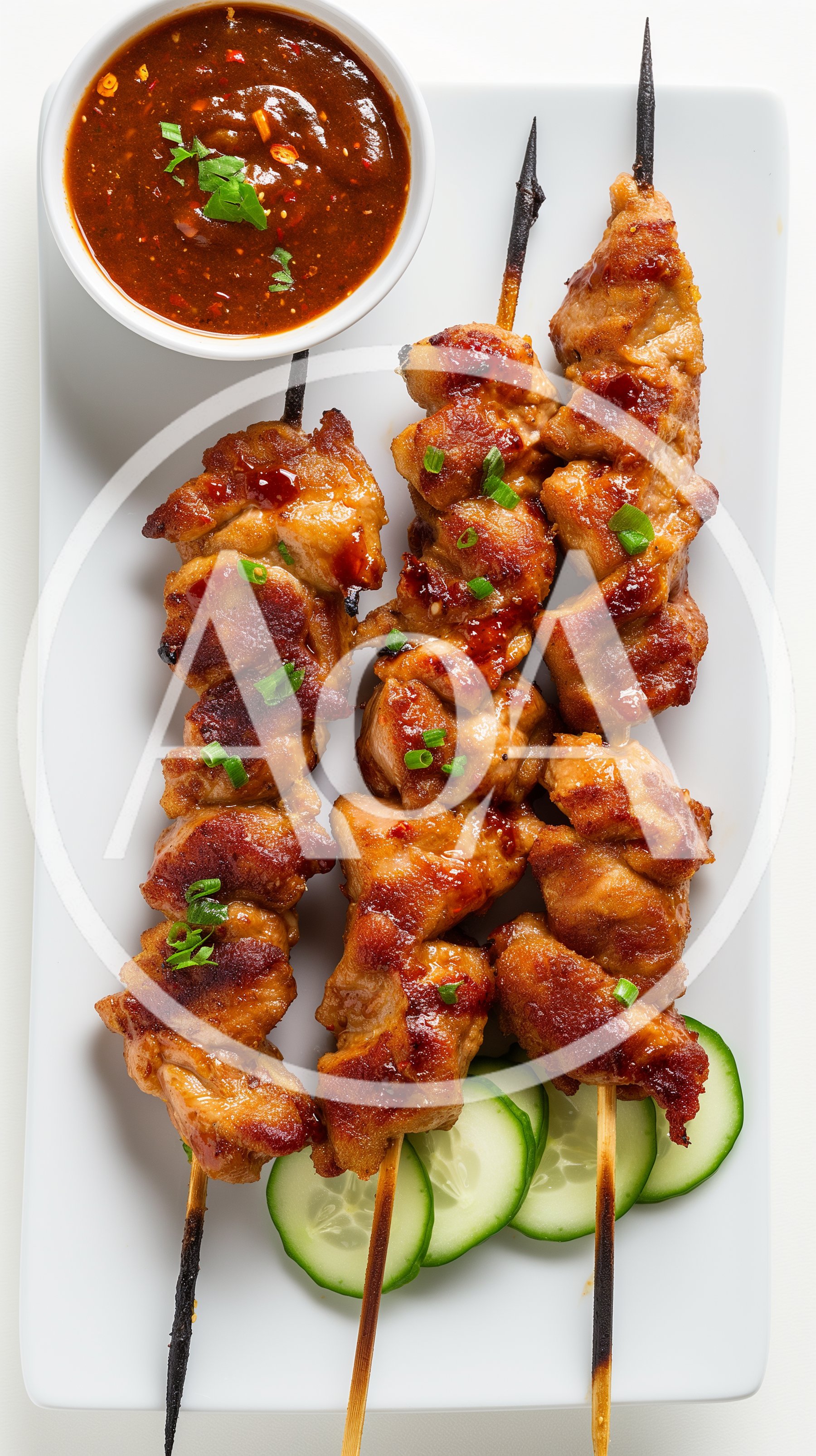 Grilled Chicken Satay Skewers With Spicy Dipping Sauce