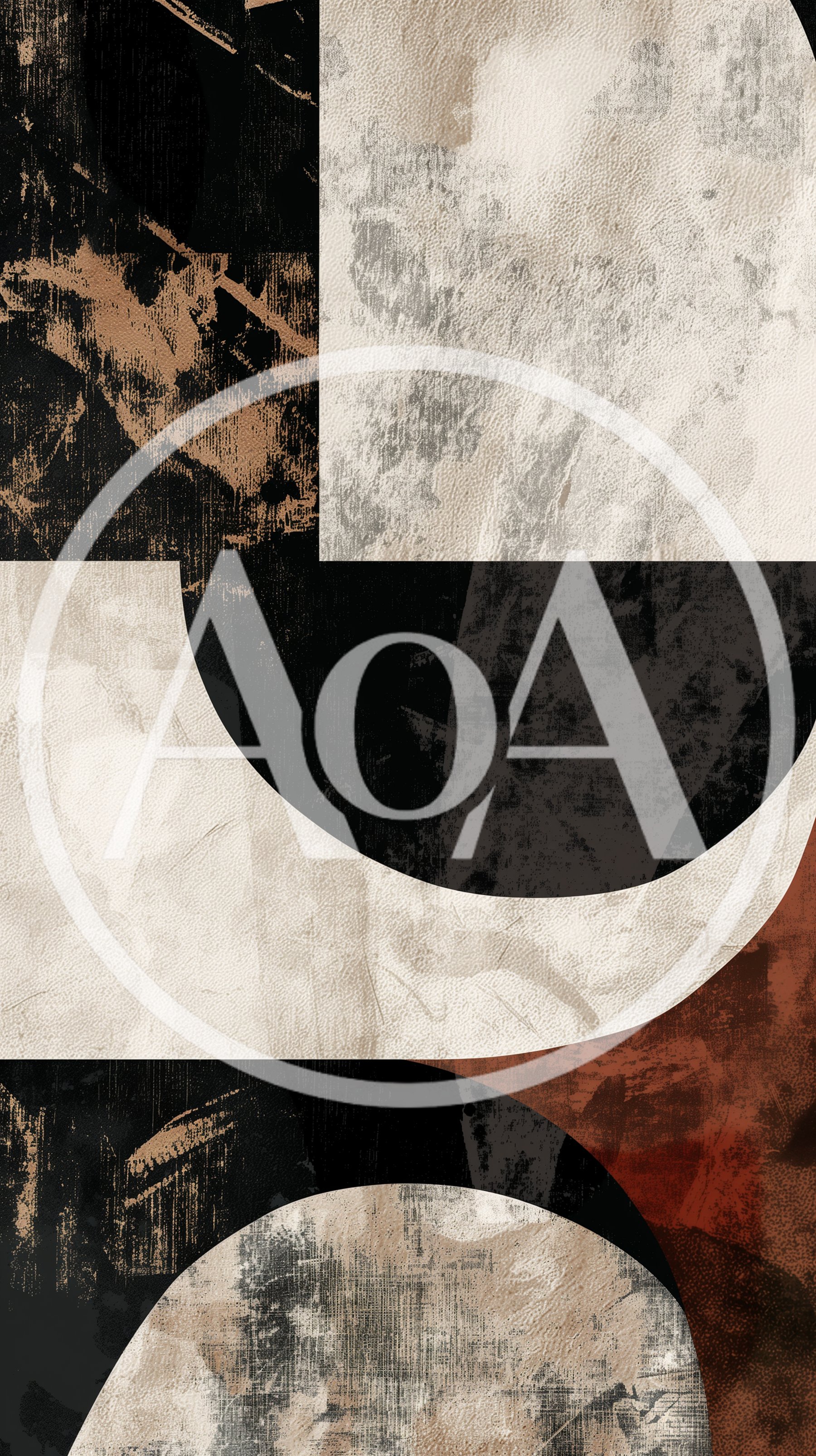 Abstract Geometric Composition With Textured Layers