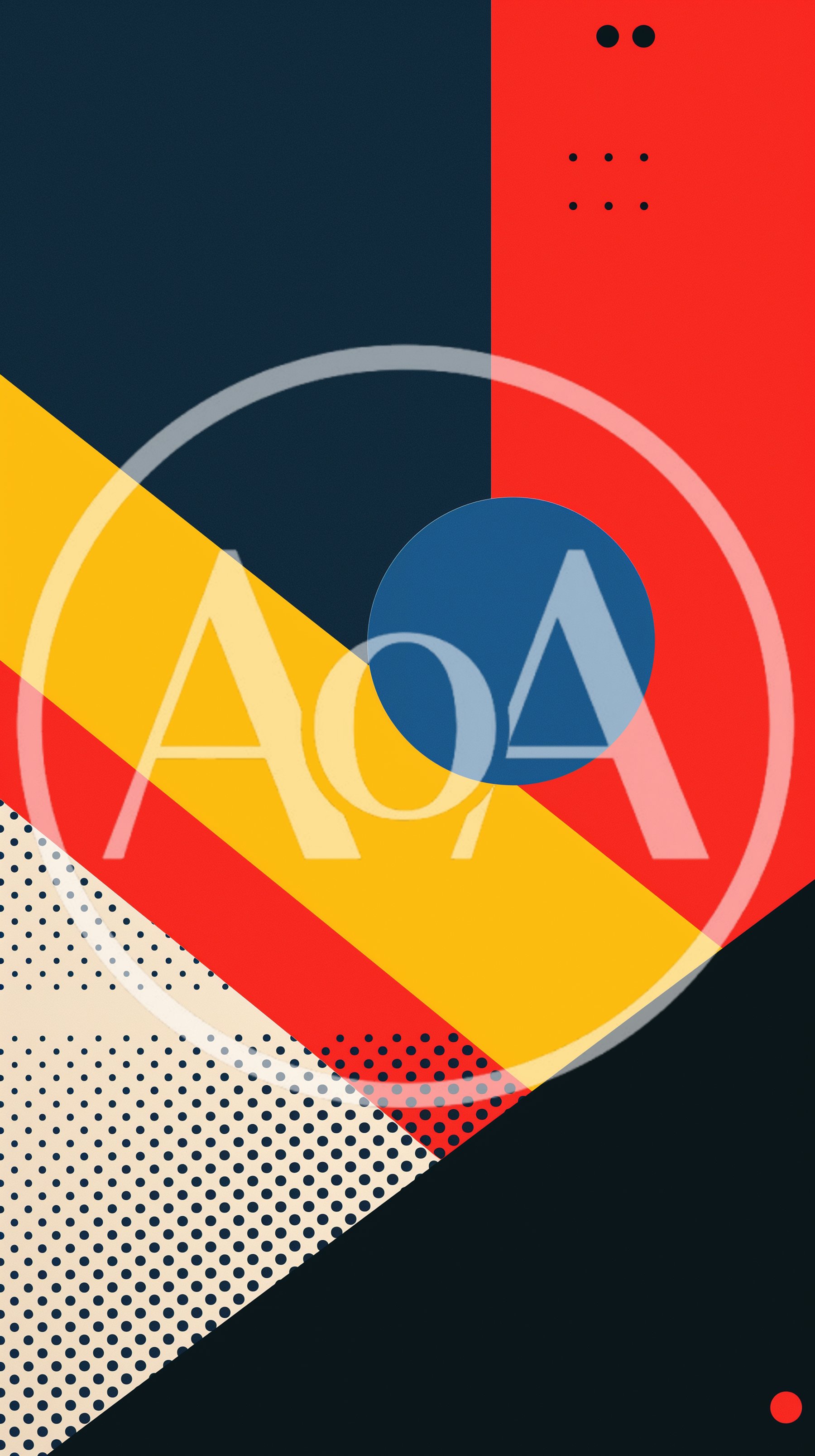 Abstract Geometric Composition With Bold Shapes And Patterns