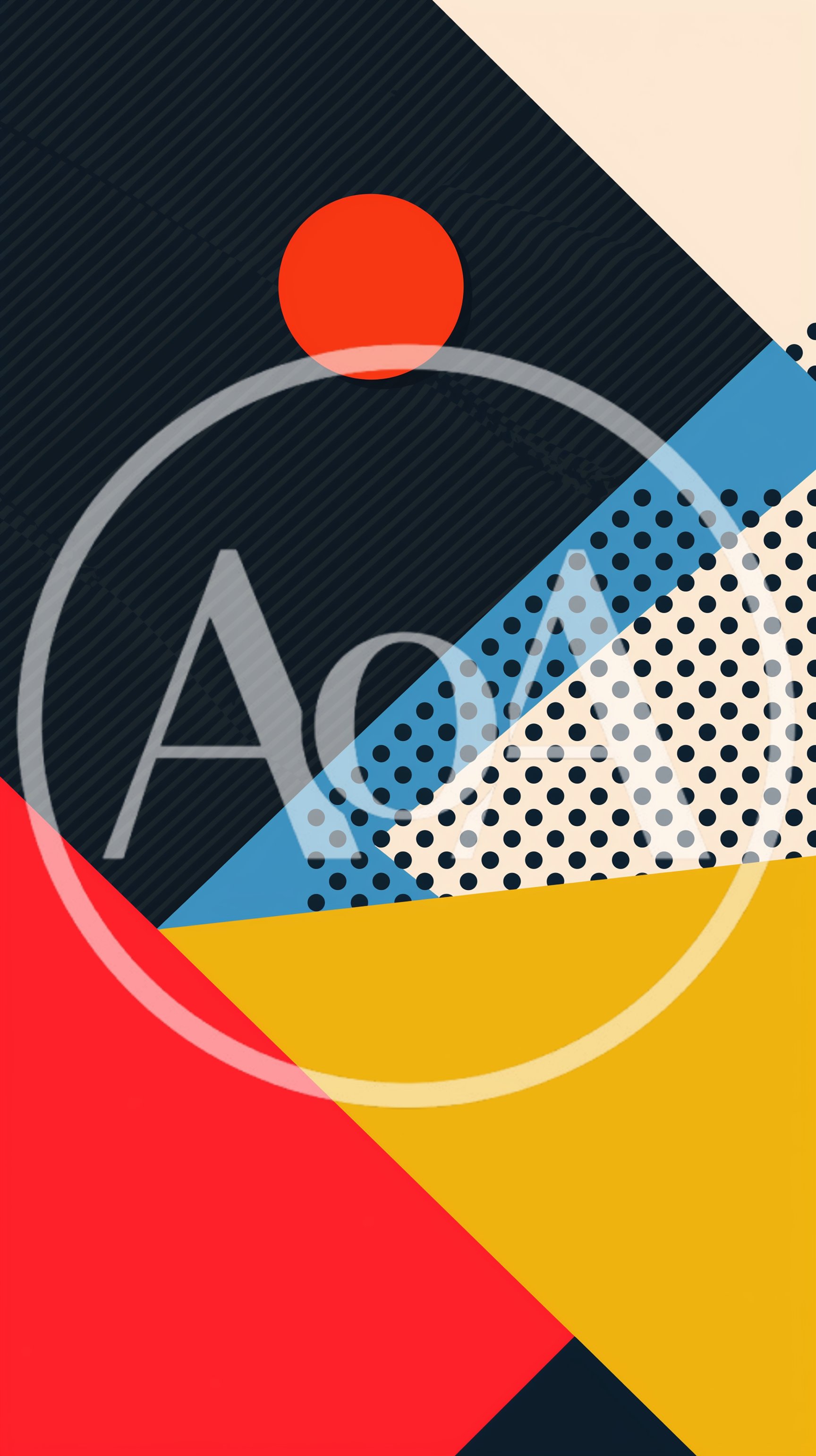 Abstract Geometric Composition With Bold Shapes And Patterns