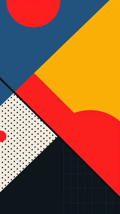 Abstract Geometric Memphis Style Graphic Design Background